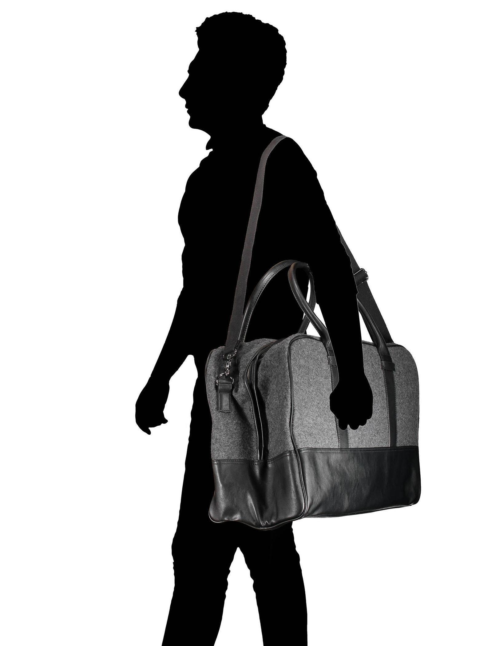 کیف دوشی روزمره مردانه - مانگو - طوسي - 8