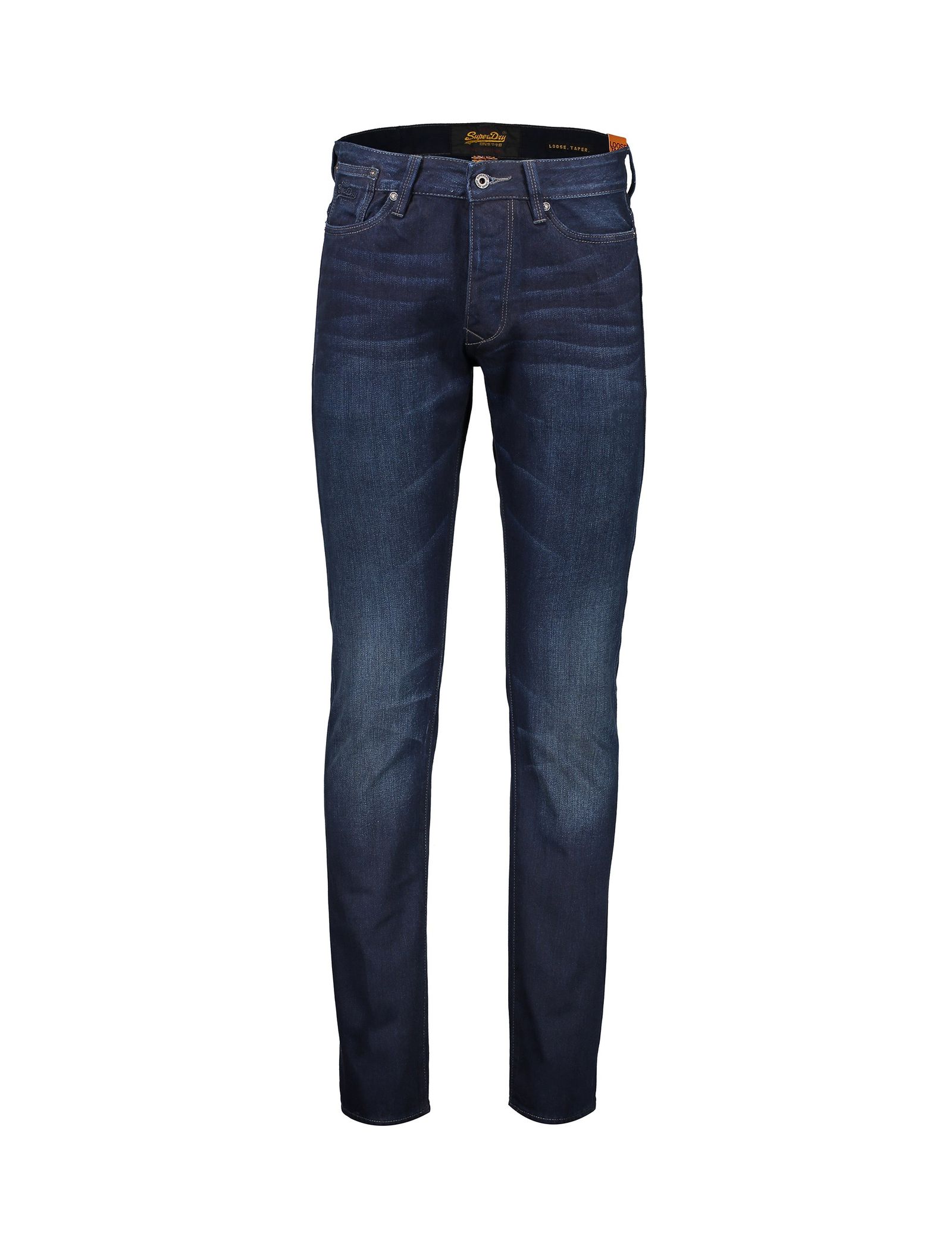شلوار جین خمره ای مردانه Biker Tapered Jeans - سوپردرای - سرمه اي - 1