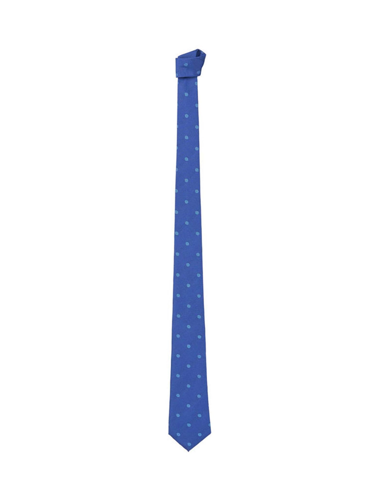 کراوات ابریشم طرح دار مردانه - مانگو - آبي - 2