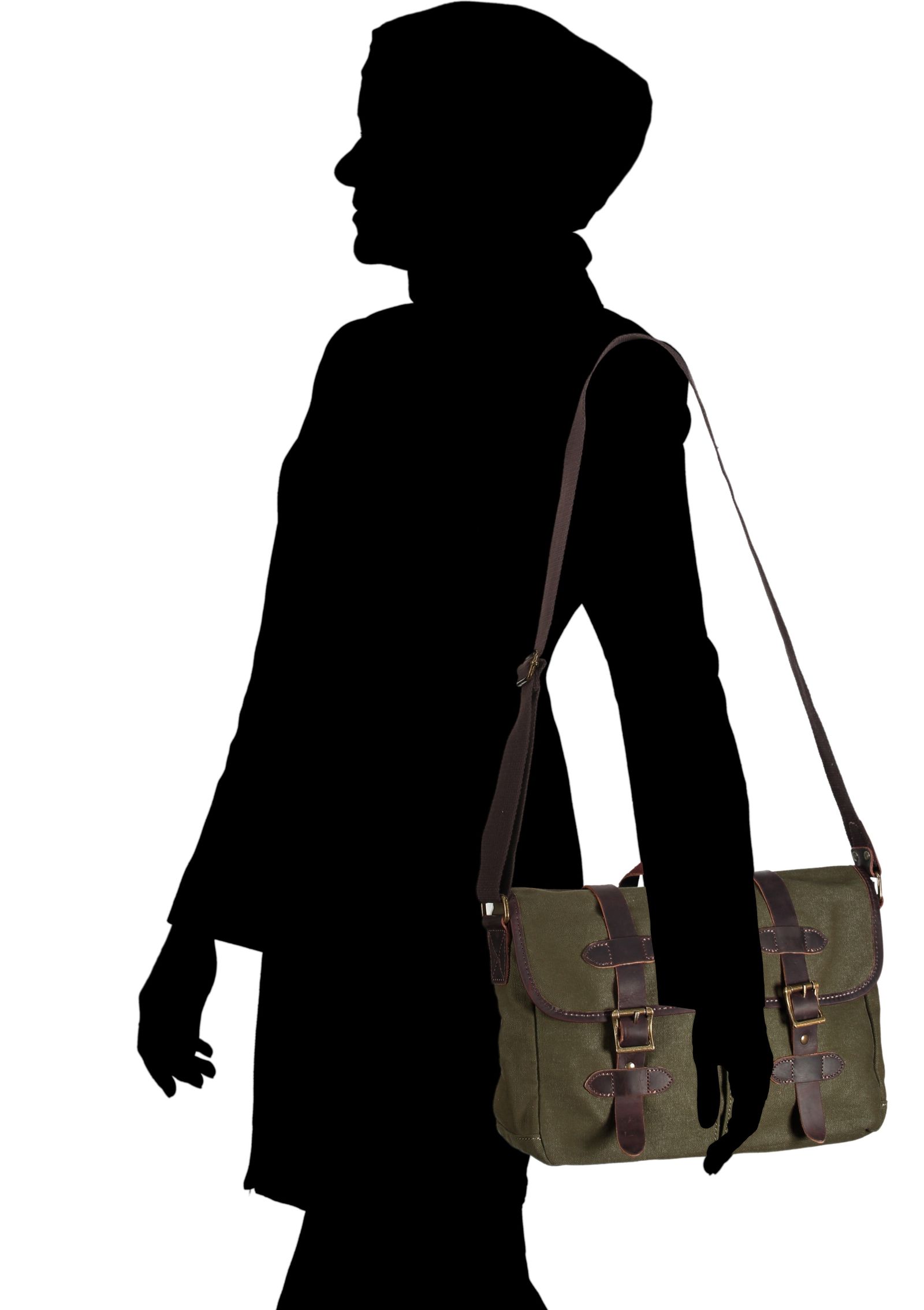 کیف دوشی پارچه ای زنانه - یارگیجی - زيتوني - 8