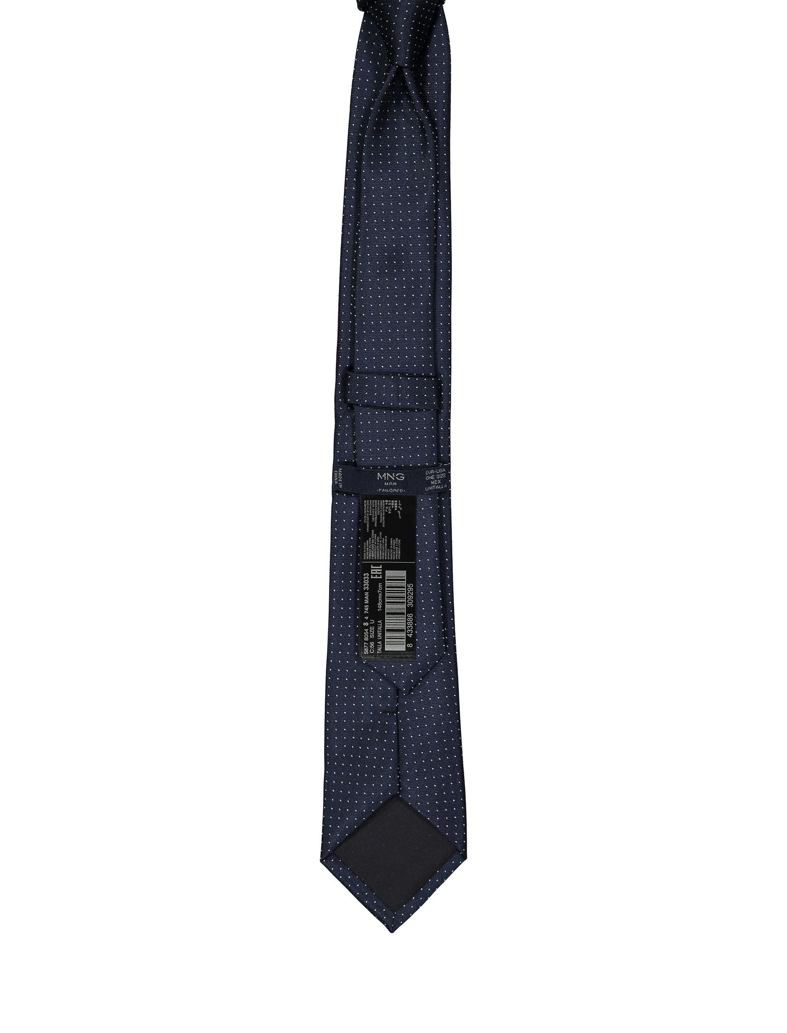 کراوات طرح دار مردانه - مانگو - سرمه اي - 3