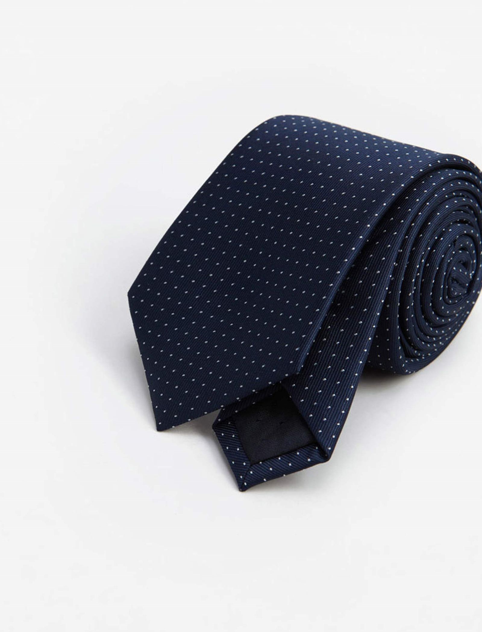 کراوات طرح دار مردانه - مانگو - سرمه اي - 4
