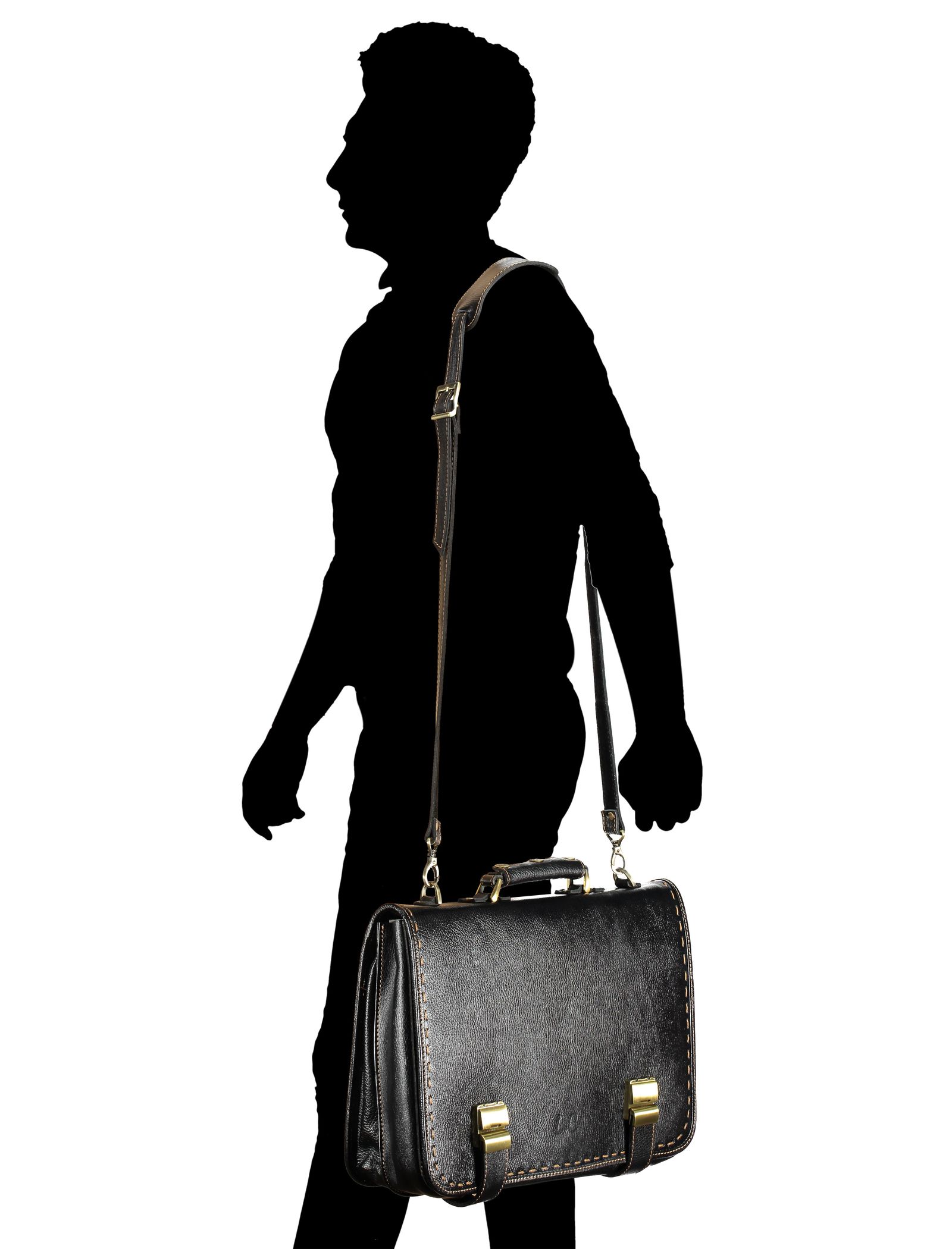 کیف دستی چرم مردانه - شهر چرم تک سایز - مشکي - 8