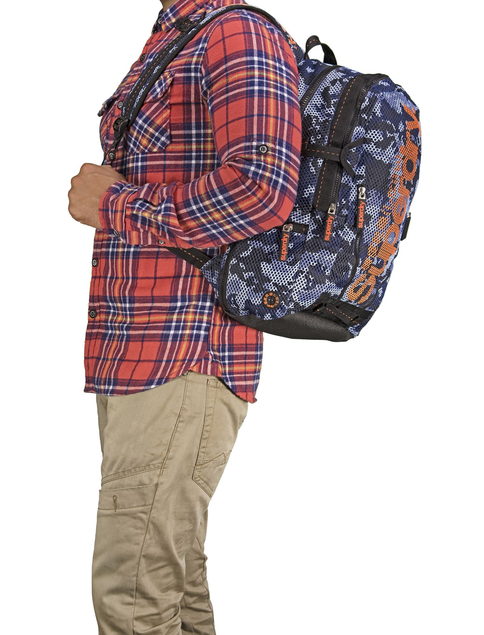 کوله پشتی روزمره مردانه Camo Mesh Backpack - سوپردرای - چند رنگ - 7