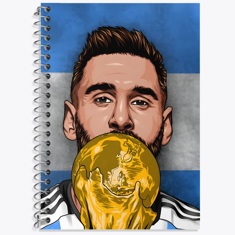 دفتر زبان 50 برگ خندالو مدل دو خط طرح لیونل مسی کد N4633