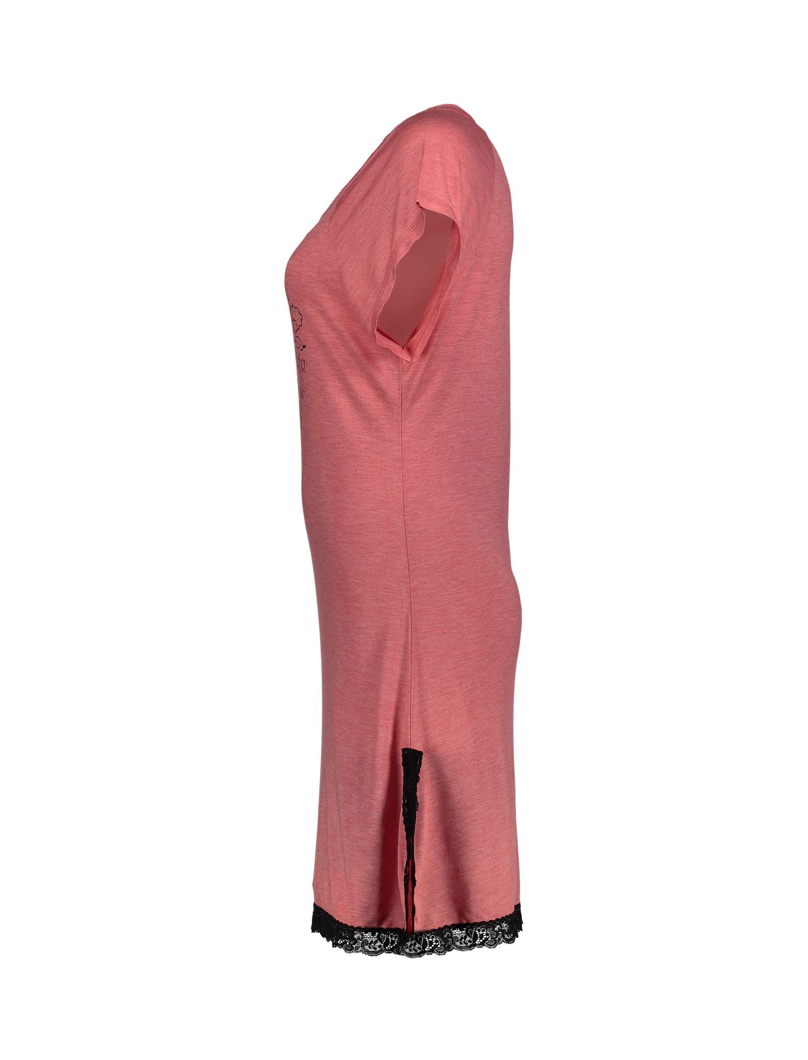لباس خواب مودال زنانه - گارودی - قرمز صورتي ملانژ - 4