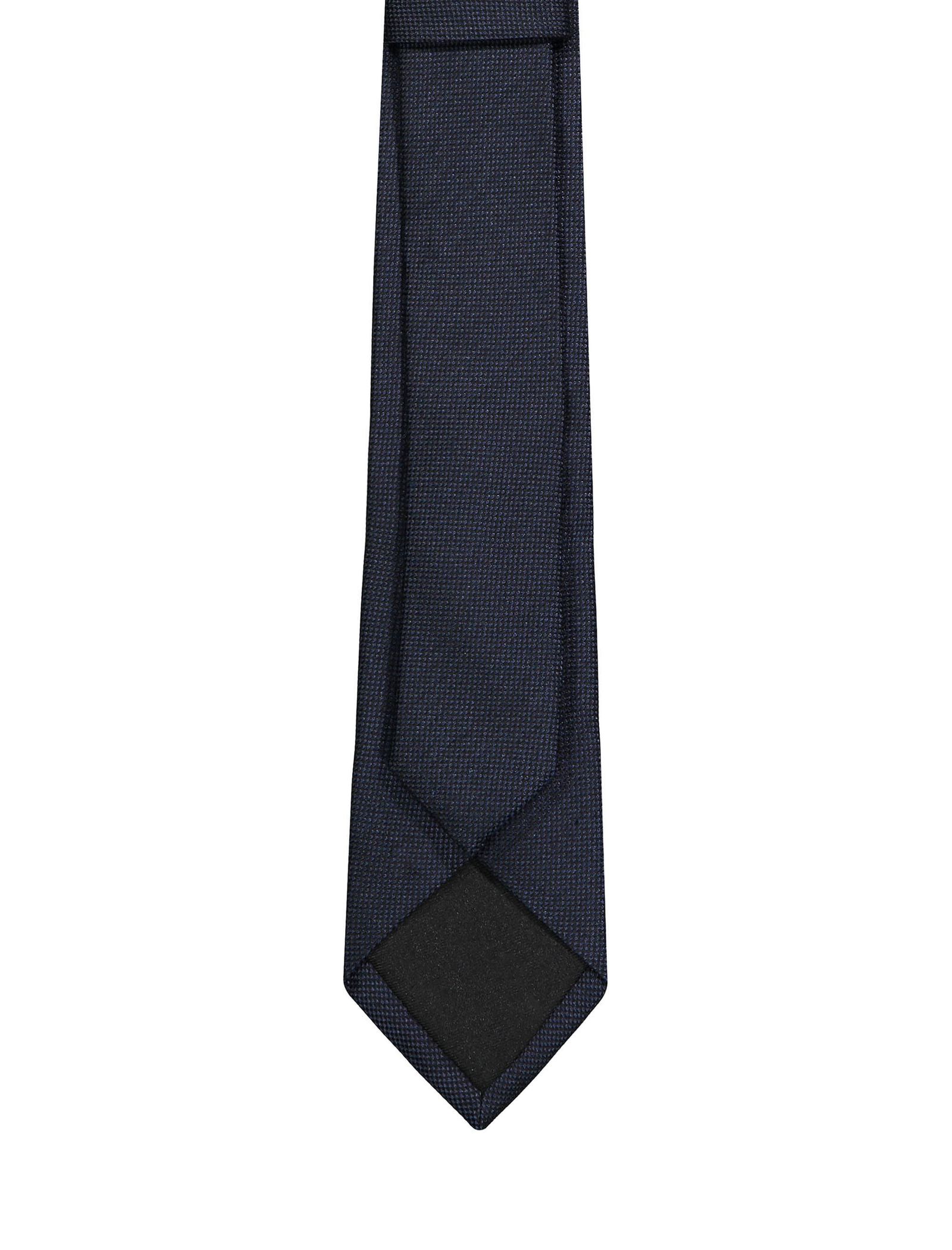 کراوات ابریشمی ساده مردانه - سلیو تک سایز - آبي کاربني - 3