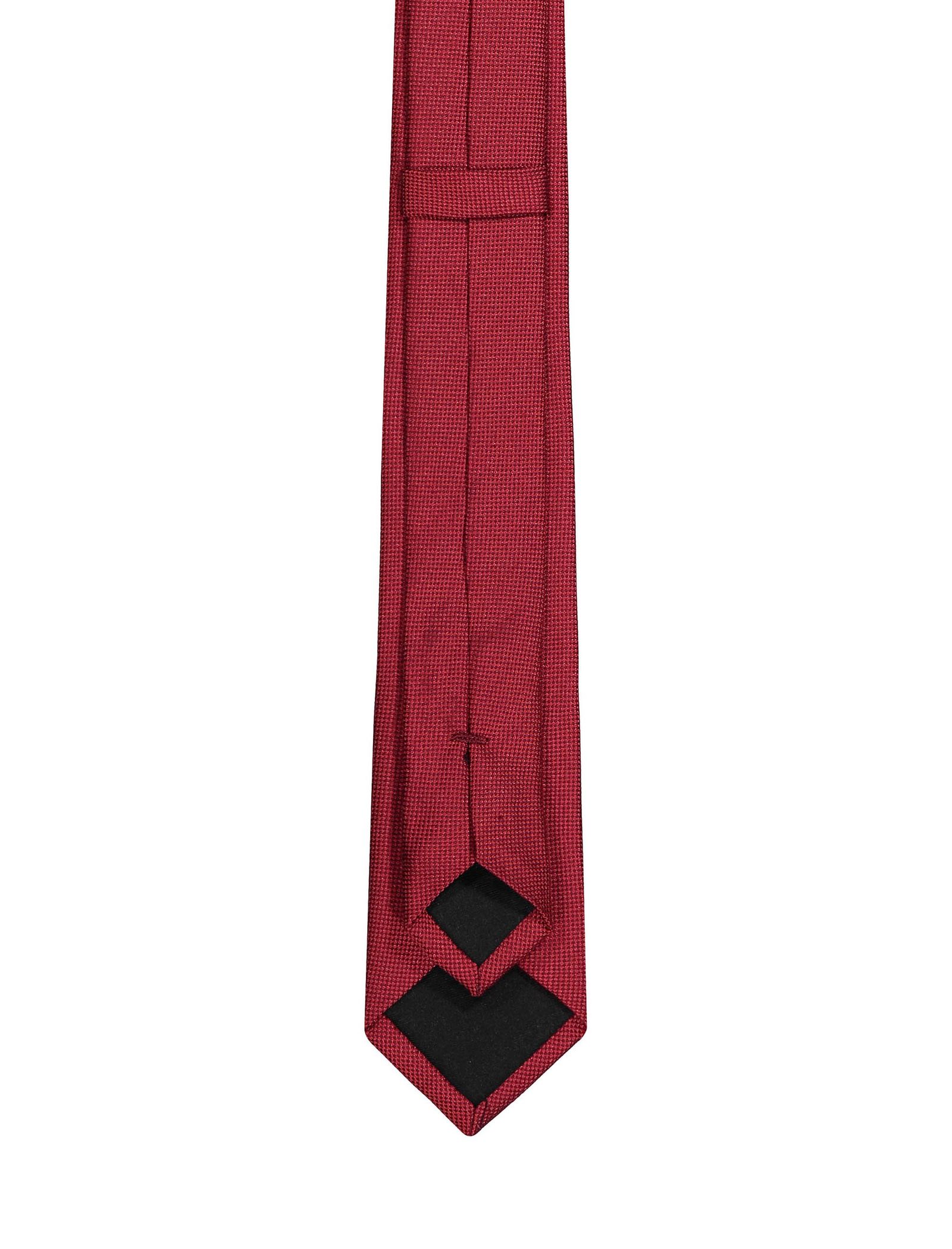 کراوات ابریشمی ساده مردانه - سلیو تک سایز - قرمز - 3