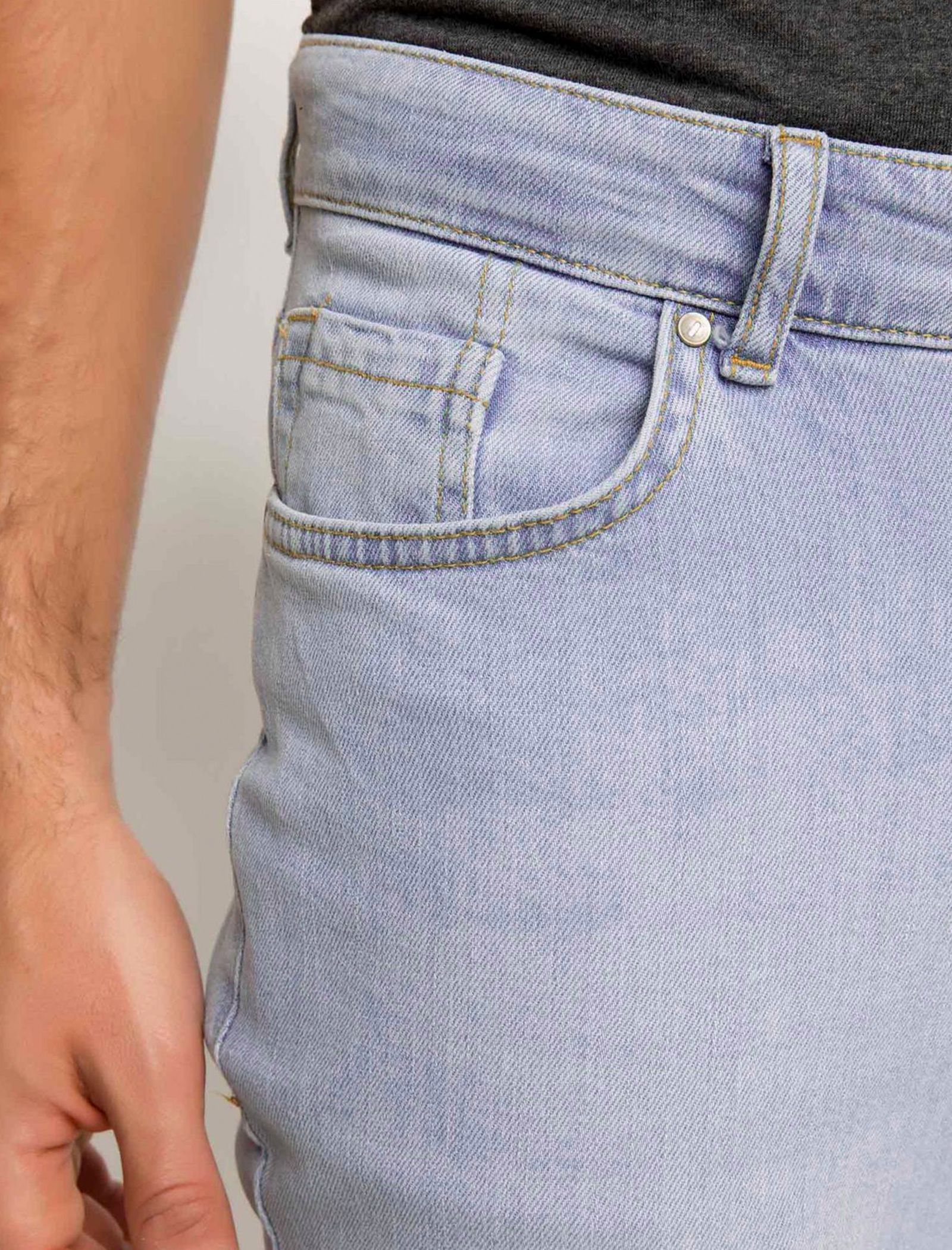 شلوار جین راسته مردانه - دفکتو - آبي  - 4