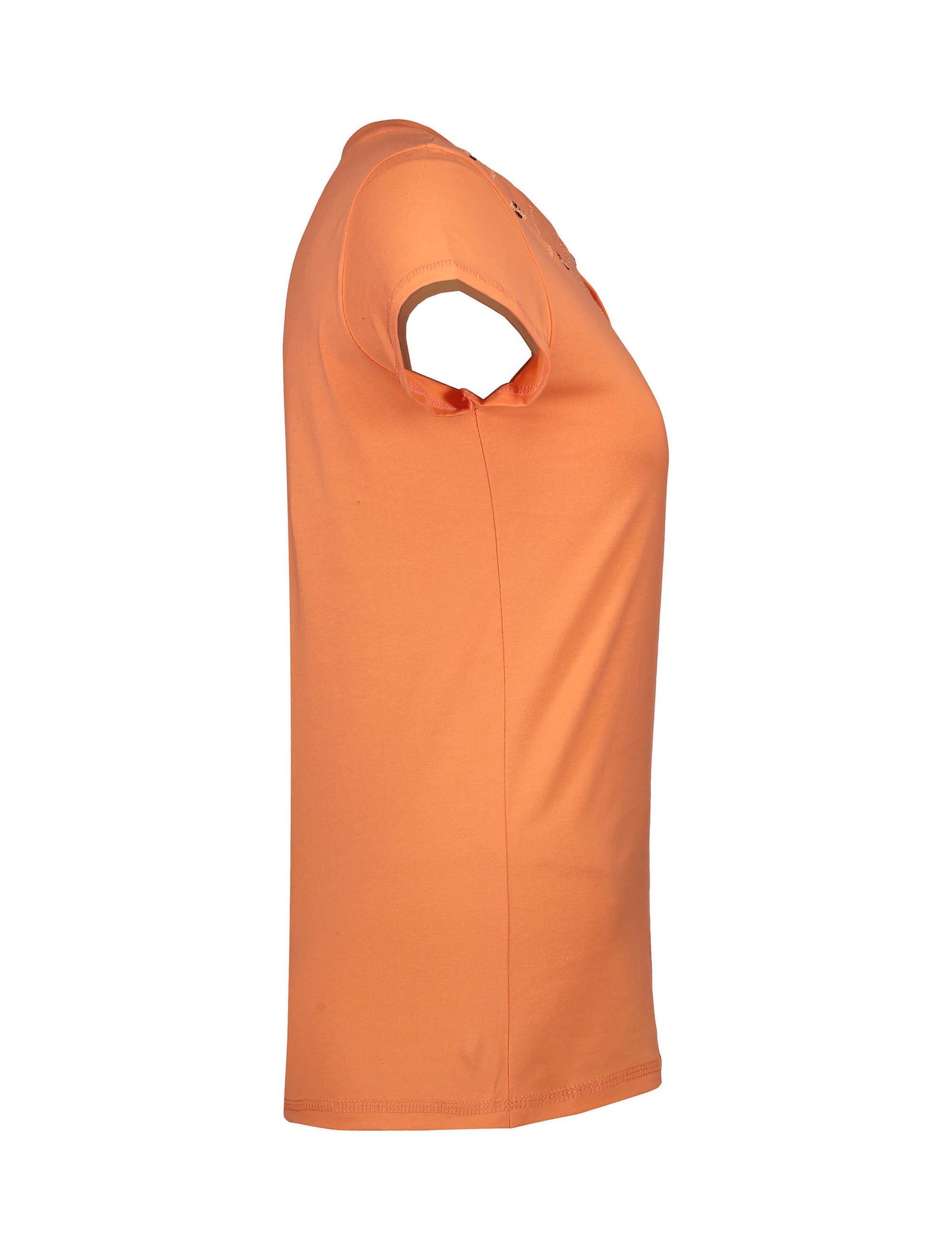 تی شرت و شلوار راحتی نخی زنانه - ناربن - نارنجي - 5