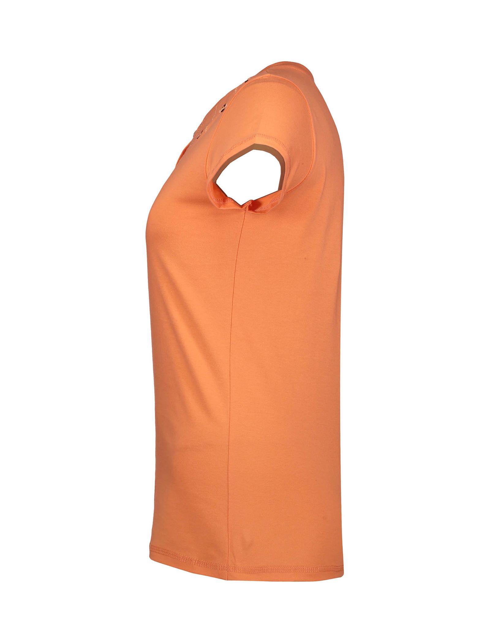 تی شرت و شلوار راحتی نخی زنانه - ناربن - نارنجي - 6
