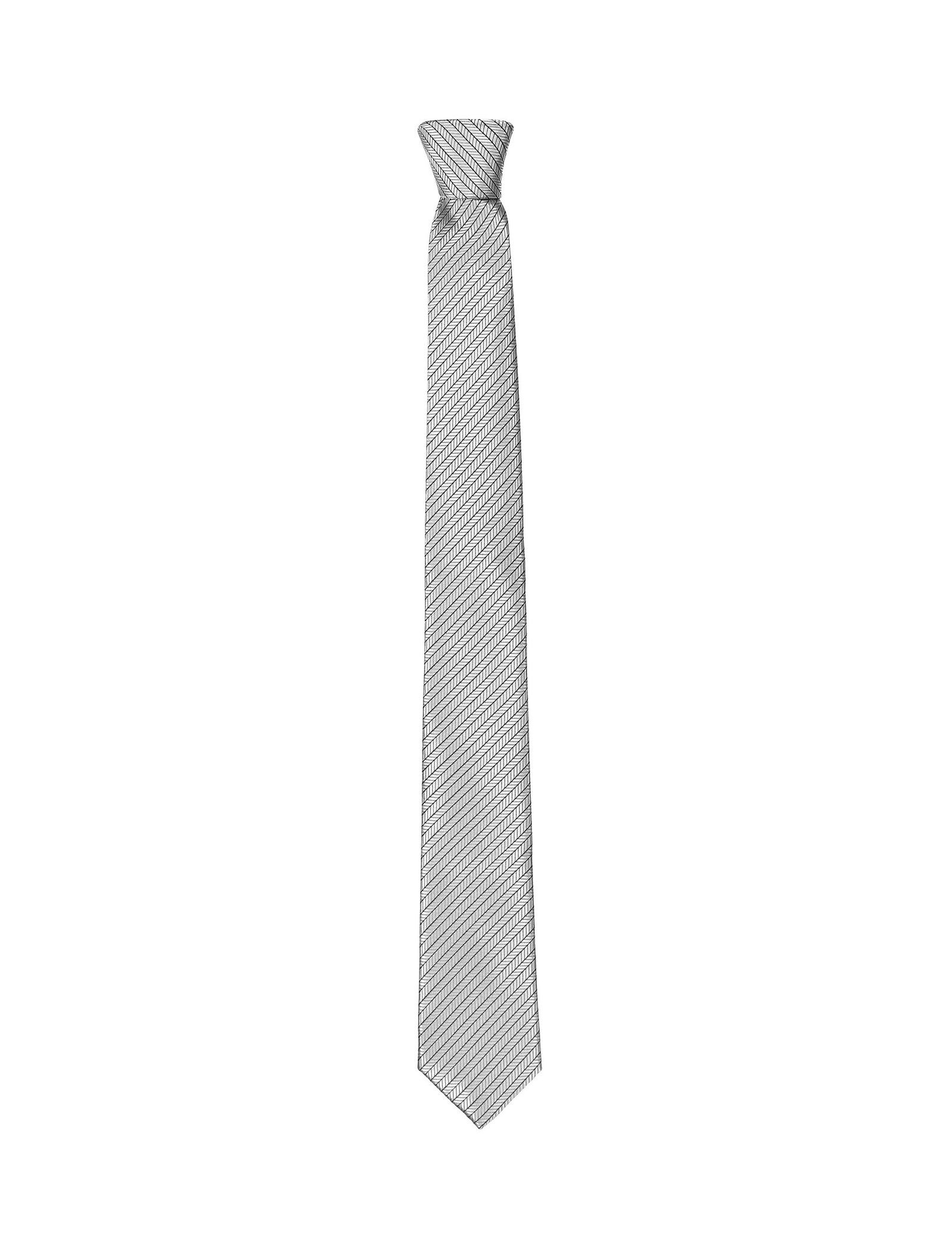 کراوات طرح دار مردانه - سلکتد - نقره اي - 1