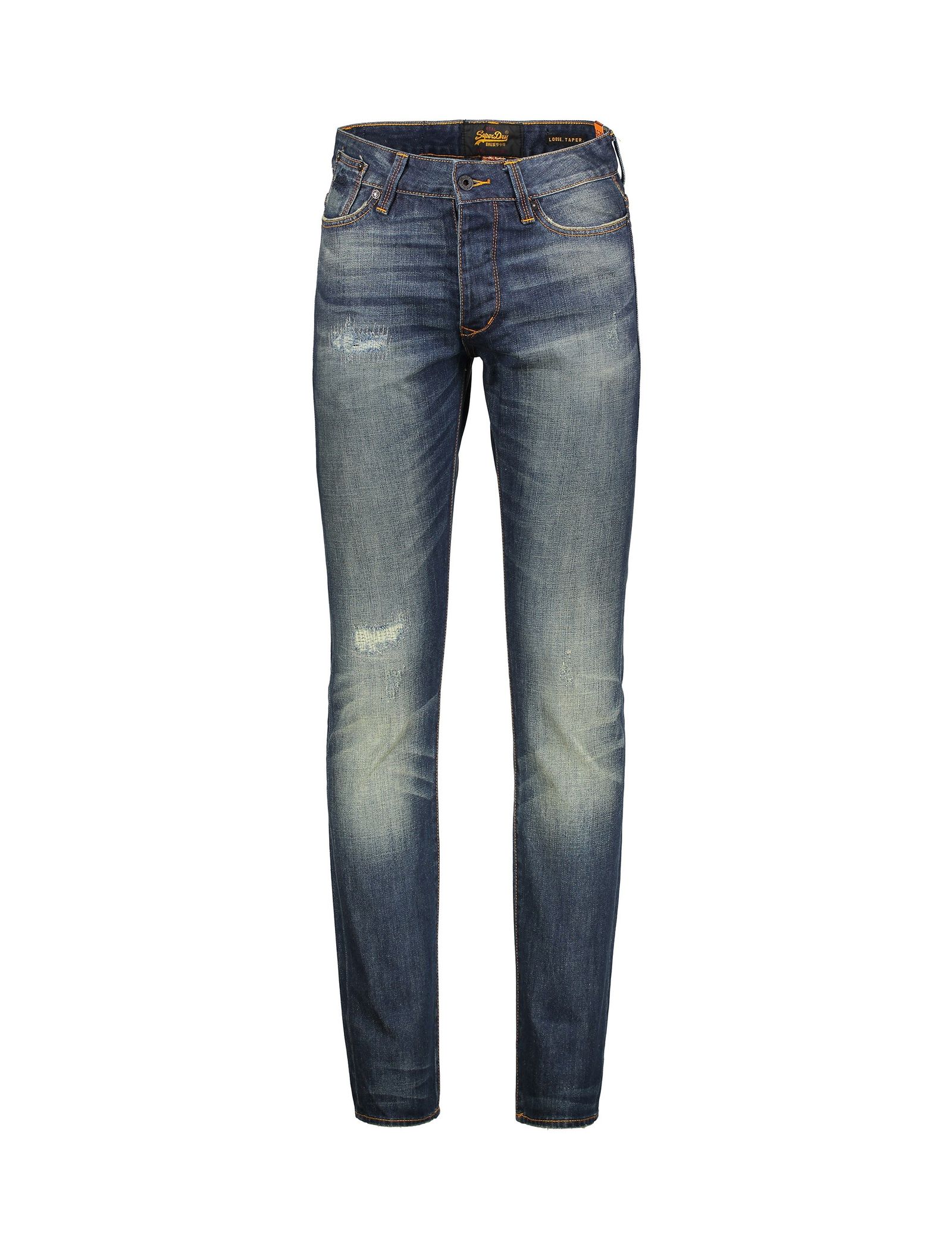 شلوار جین خمره ای مردانه Biker Tapered Jeans - سوپردرای - آبي تيره - 2