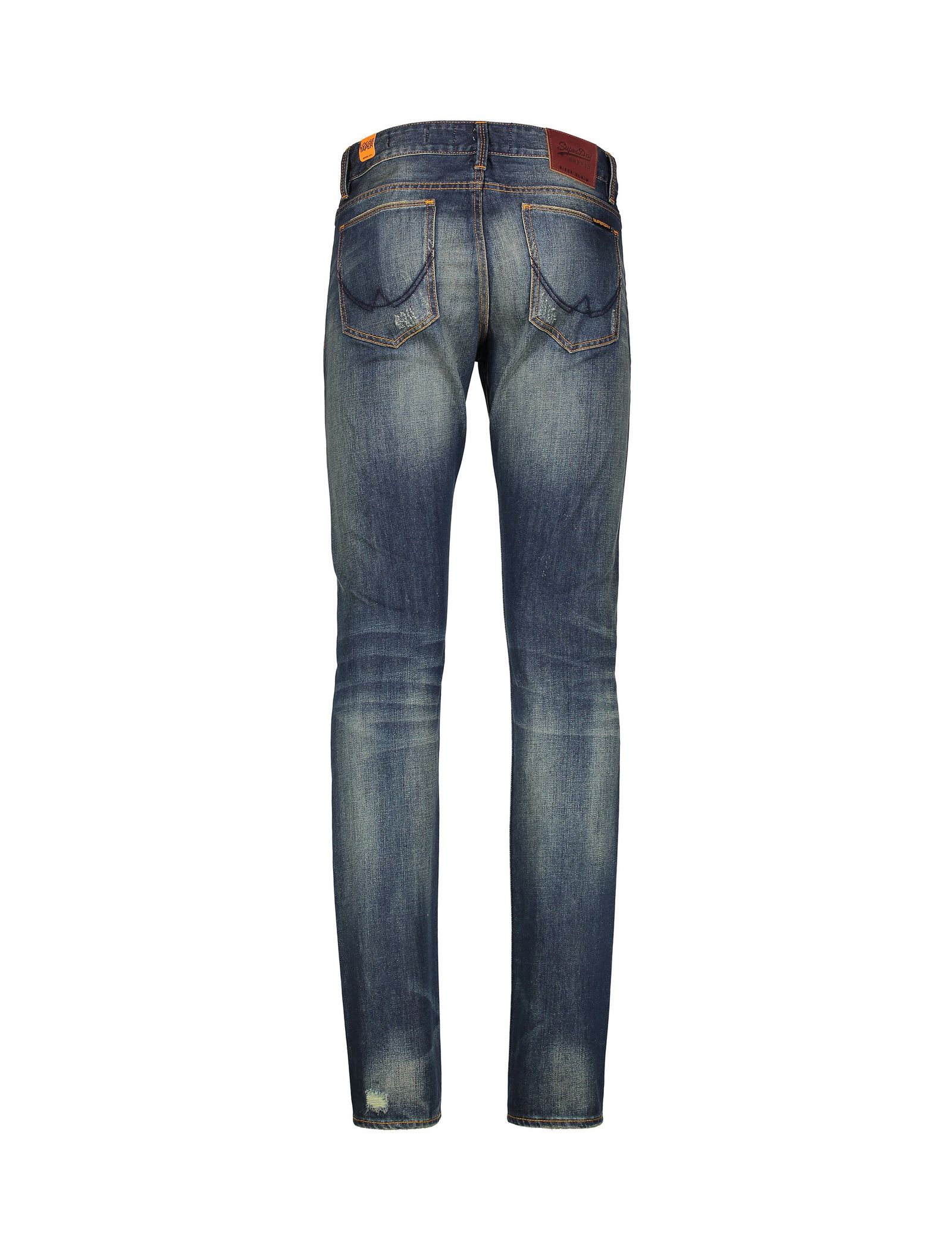 شلوار جین خمره ای مردانه Biker Tapered Jeans - سوپردرای - آبي تيره - 3