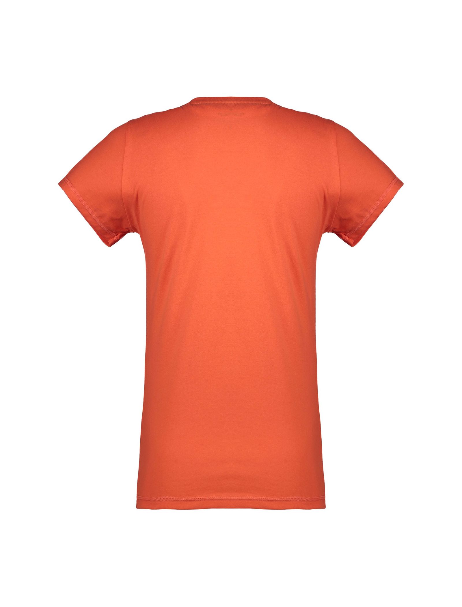 تی شرت و شلوارک راحتی نخی زنانه - ناربن - نارنجي و آبي - 4