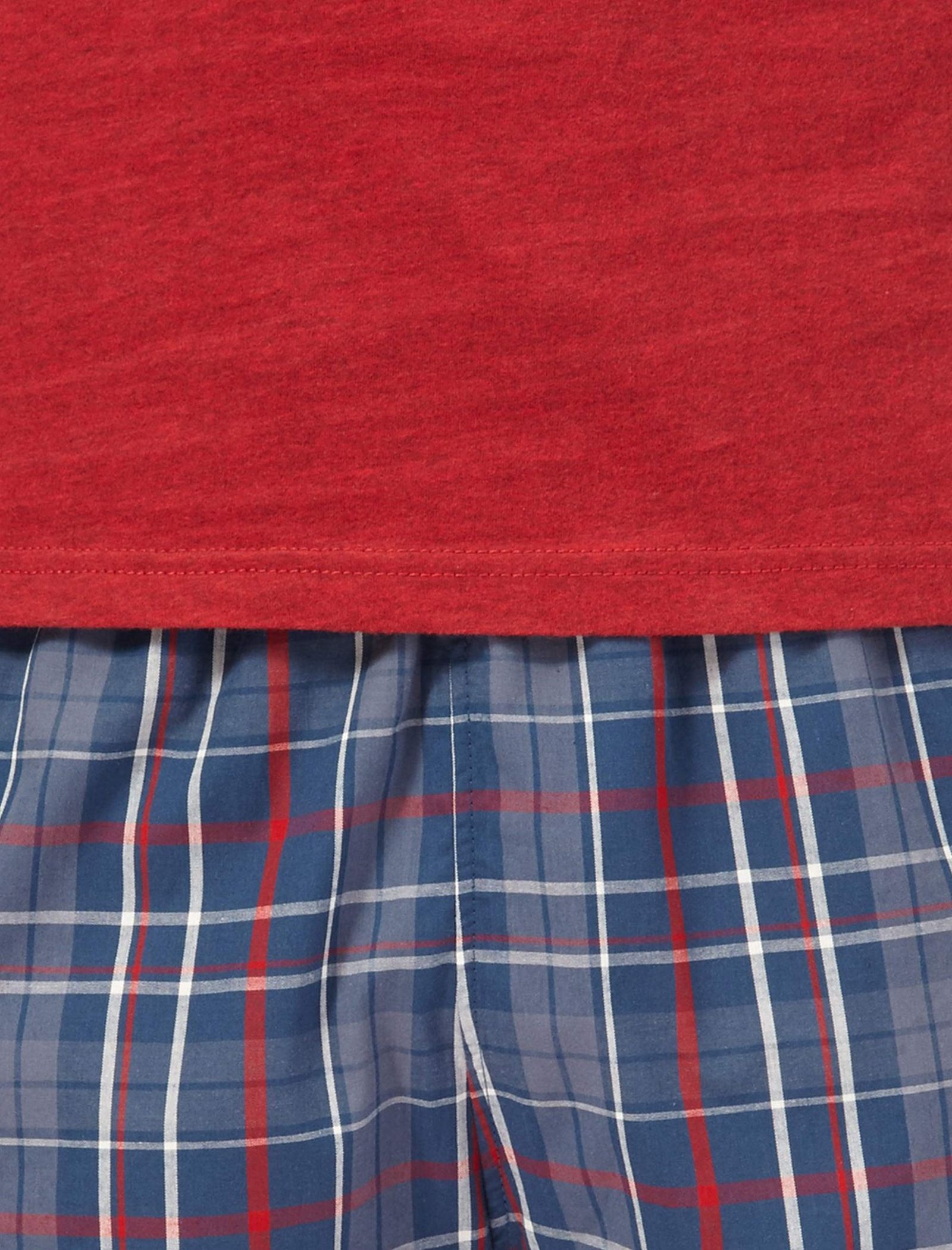 تی شرت و شلوارک راحتی نخی مردانه - مین نیو اینگلند - قرمز و آبي - 11