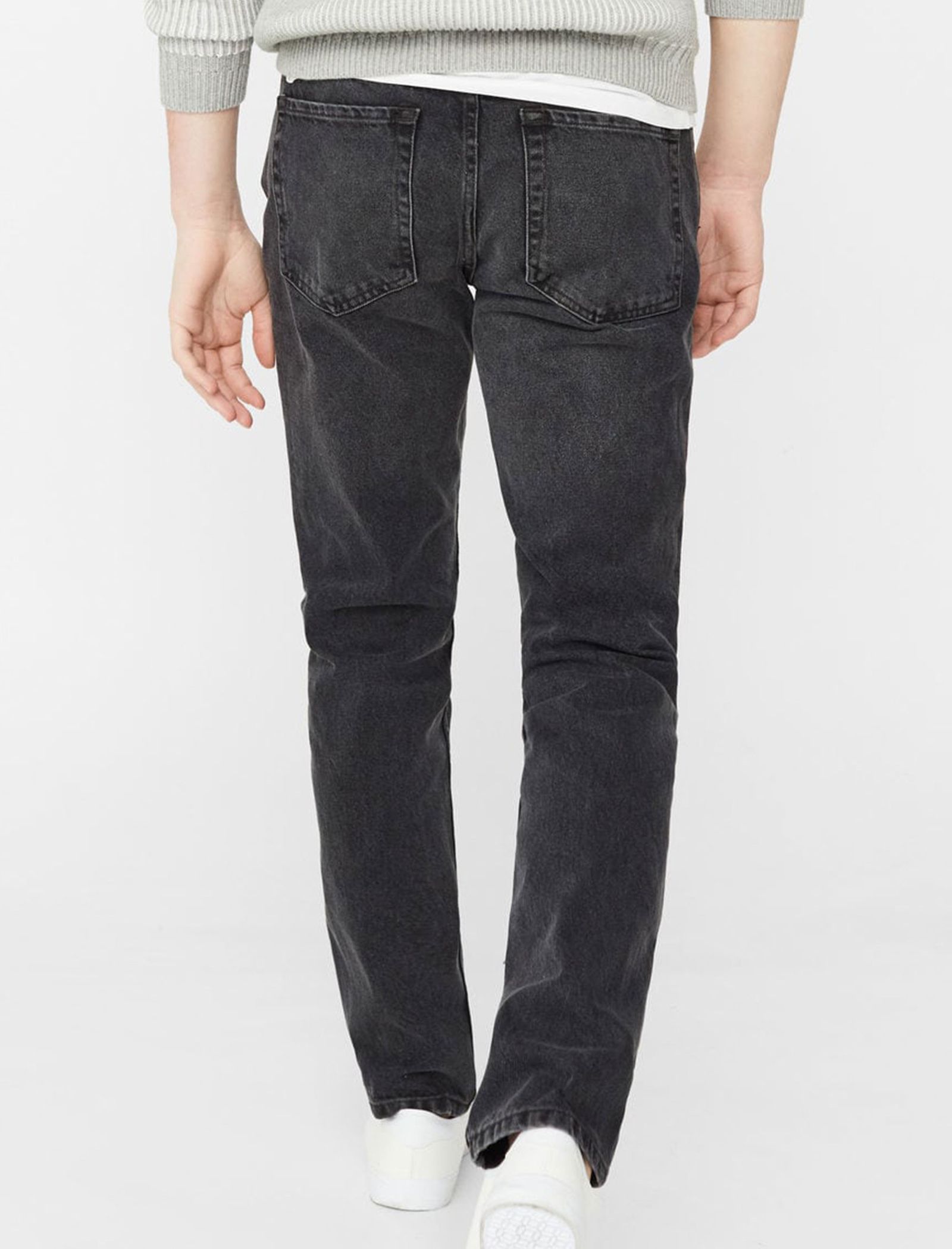 شلوار جین راسته مردانه - مانگو - زغالي - 7