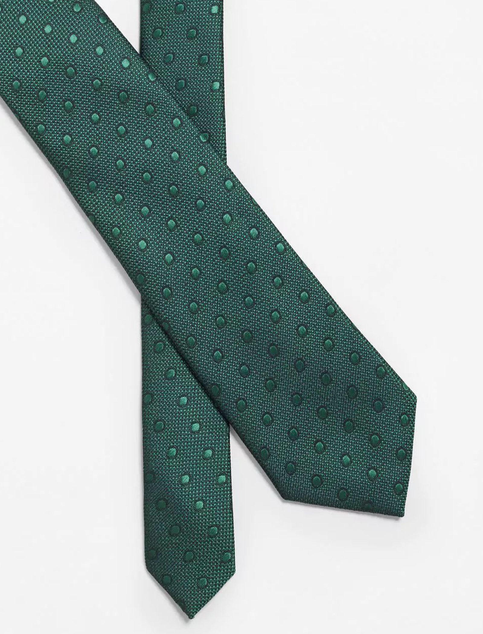 کراوات طرح دار مردانه - مانگو - سبز - 3