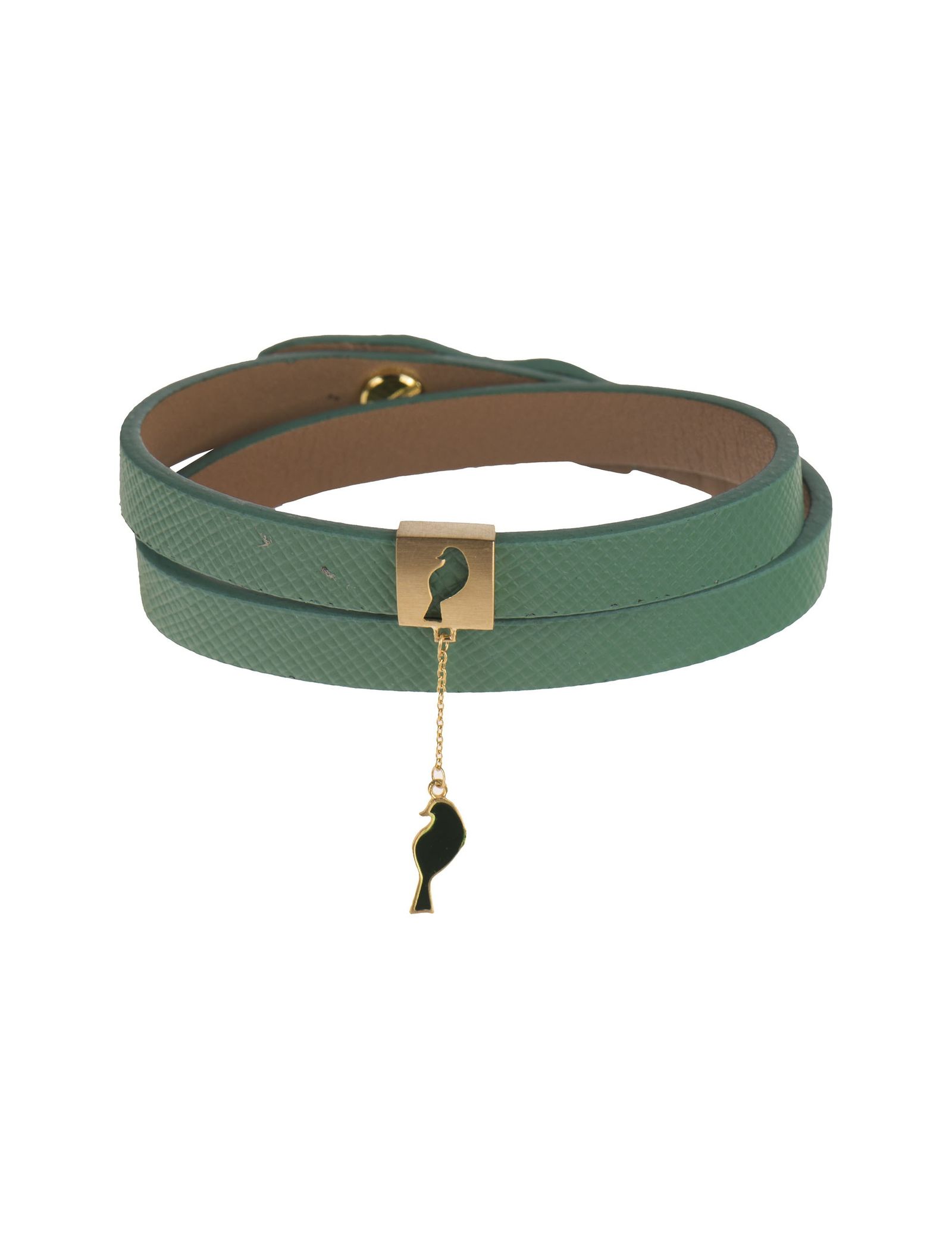 دستبند طلا زنانه - درسا - سبز آبي - 1