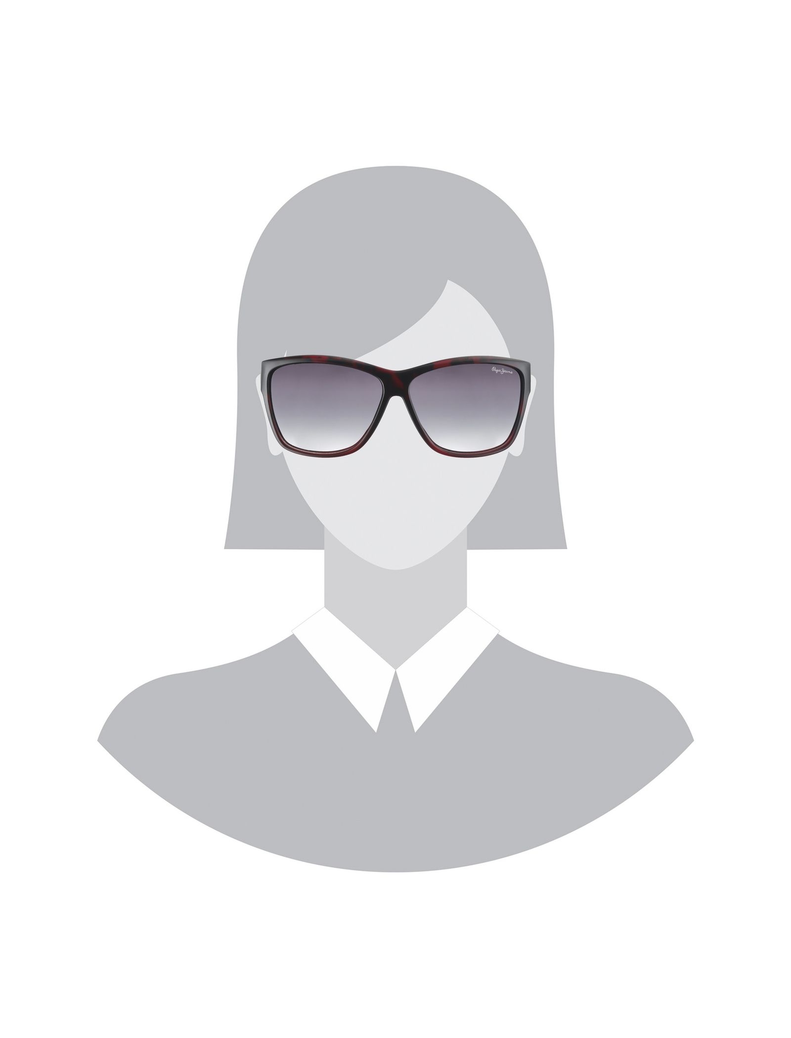 عینک آفتابی مربعی زنانه - پپه جینز - زرشکي - 6