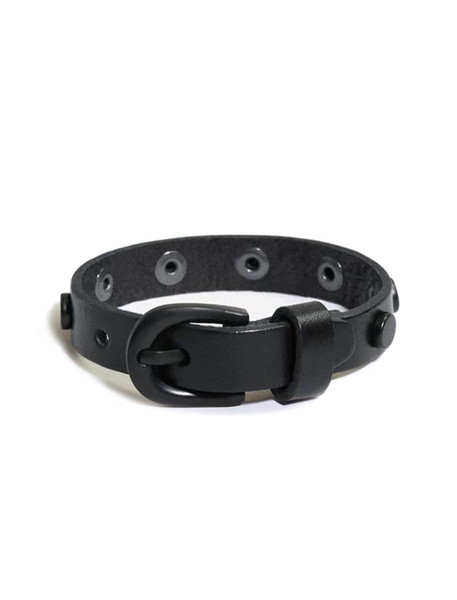 دستبند چرم سگک دار مردانه - مانگو