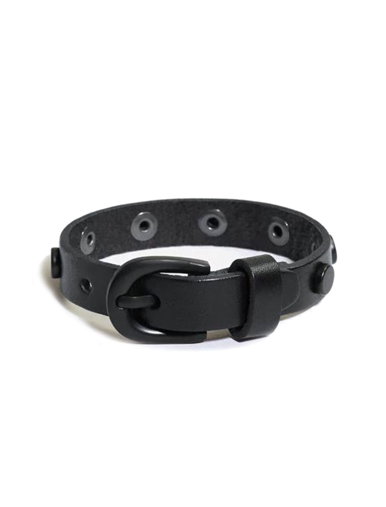 دستبند چرم سگک دار مردانه - مانگو - مشکي - 1