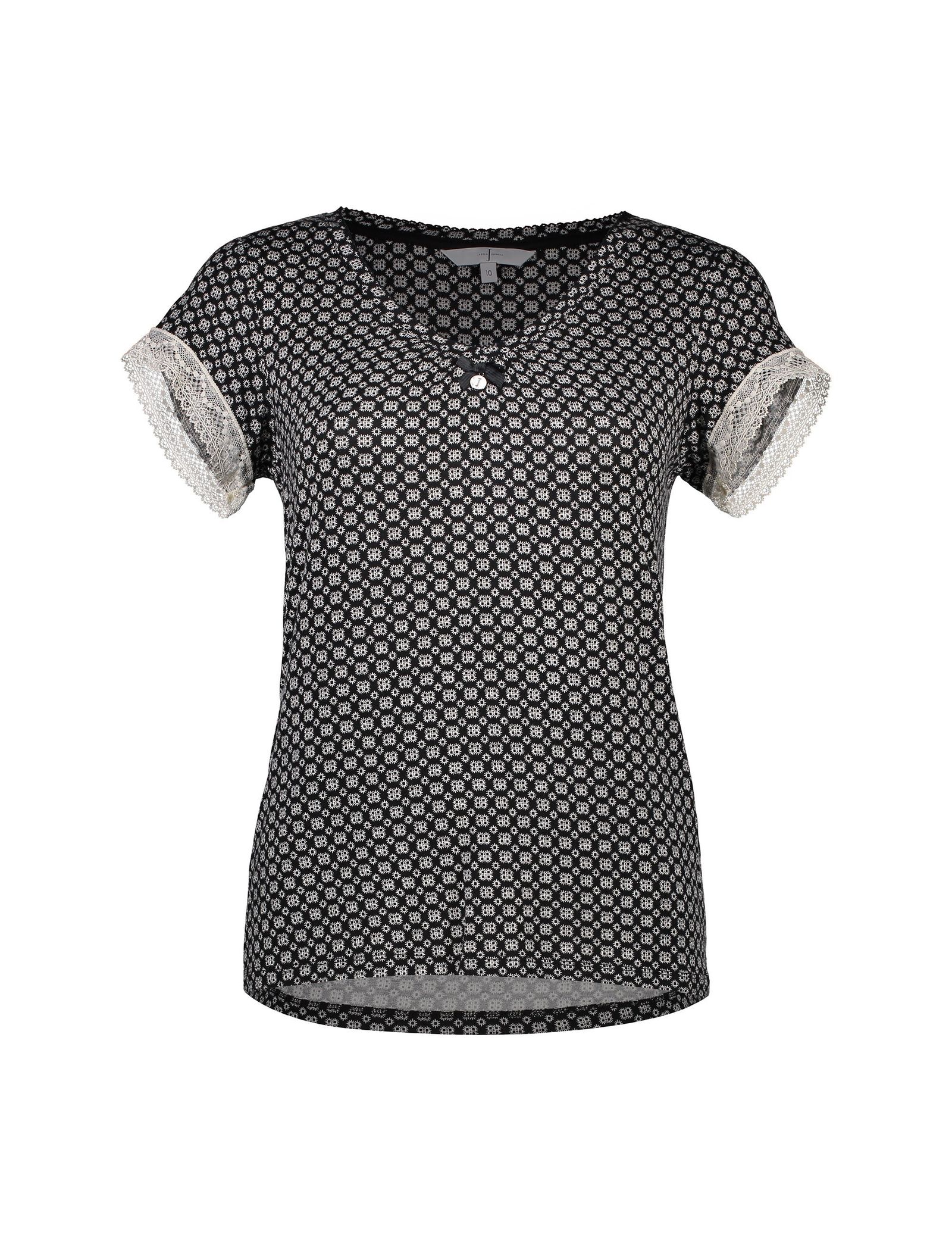 تی شرت ویسکوز راحتی زنانه - جی بای جسپرکنران - مشکي - 5