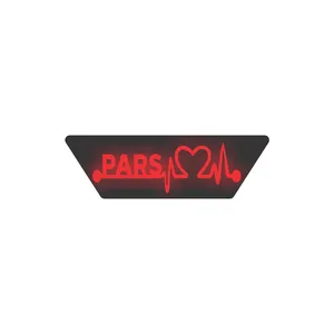 آرم شیشه عقب خودرو طرح ضربان قلب پارس  مدل LED R چراغدار