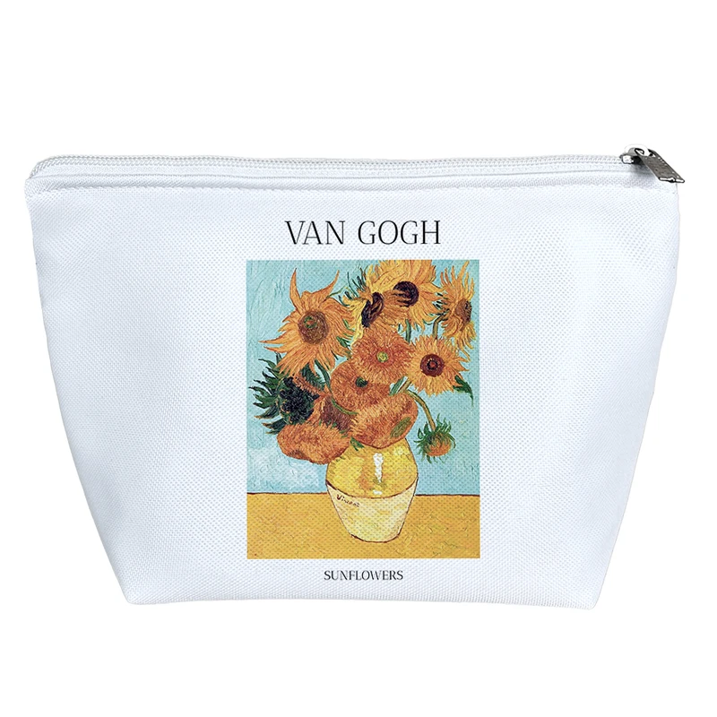 کیف لوازم آرایش دخترانه خندالو مدل گلدان آفتابگردان ونسان ونگوگ کد H2021