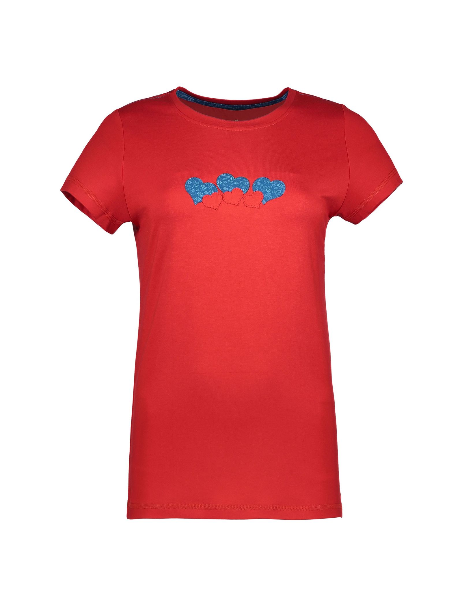 تی شرت و شلوار راحتی ویسکوز زنانه - ناربن - قرمز و آبي - 3