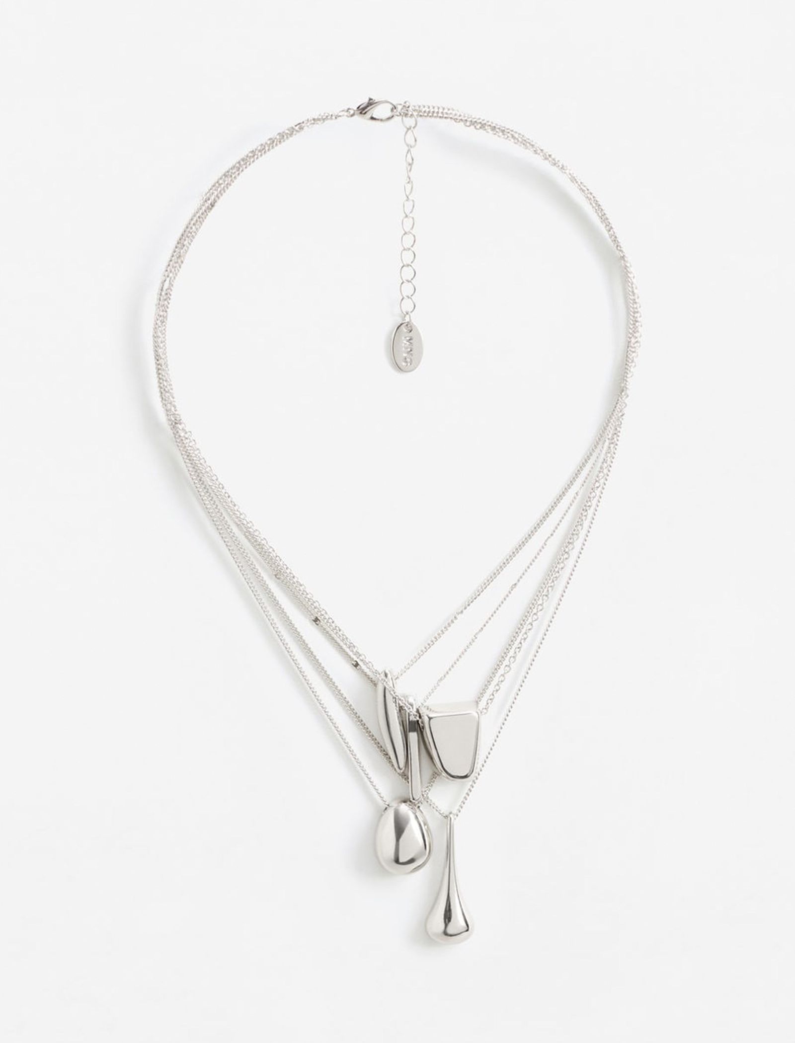 گردنبند زنجیری زنانه - مانگو - نقره اي   - 1