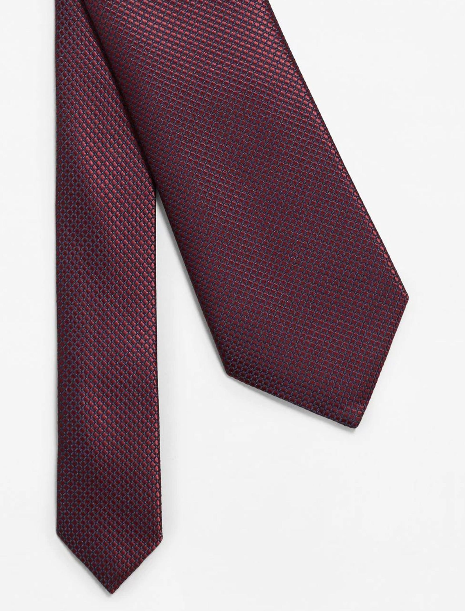 کراوات طرح دار مردانه - مانگو - قرمز - 3