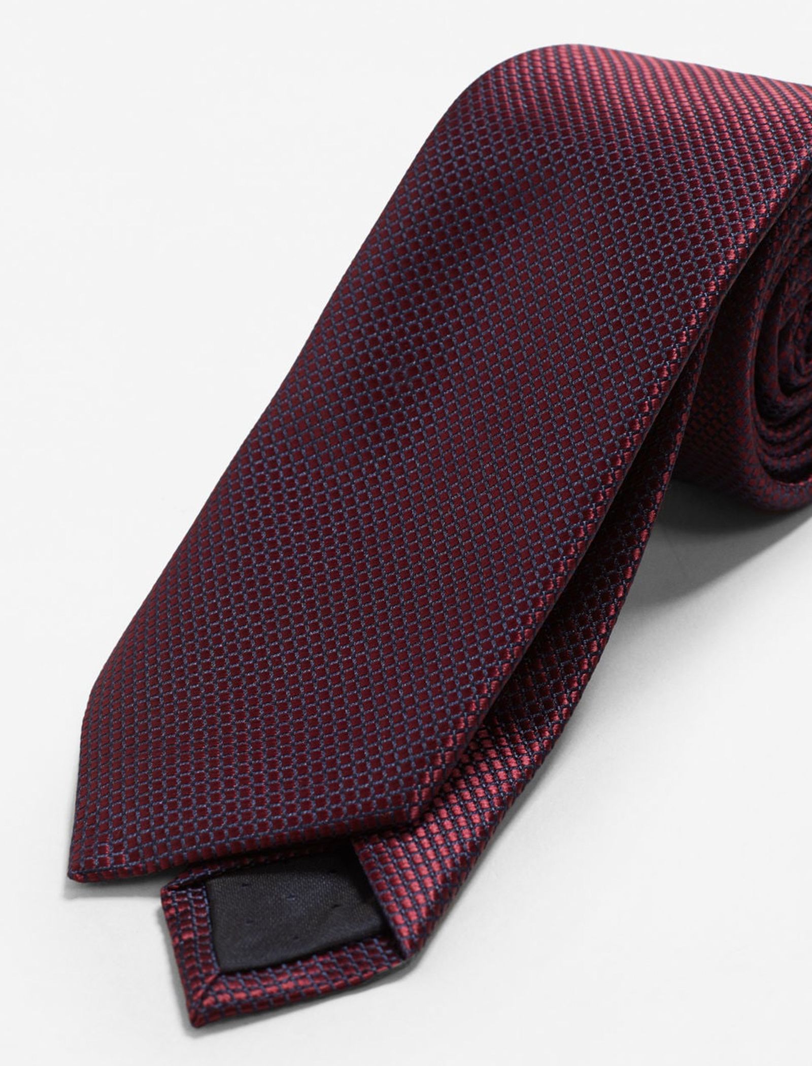 کراوات طرح دار مردانه - مانگو - قرمز - 4