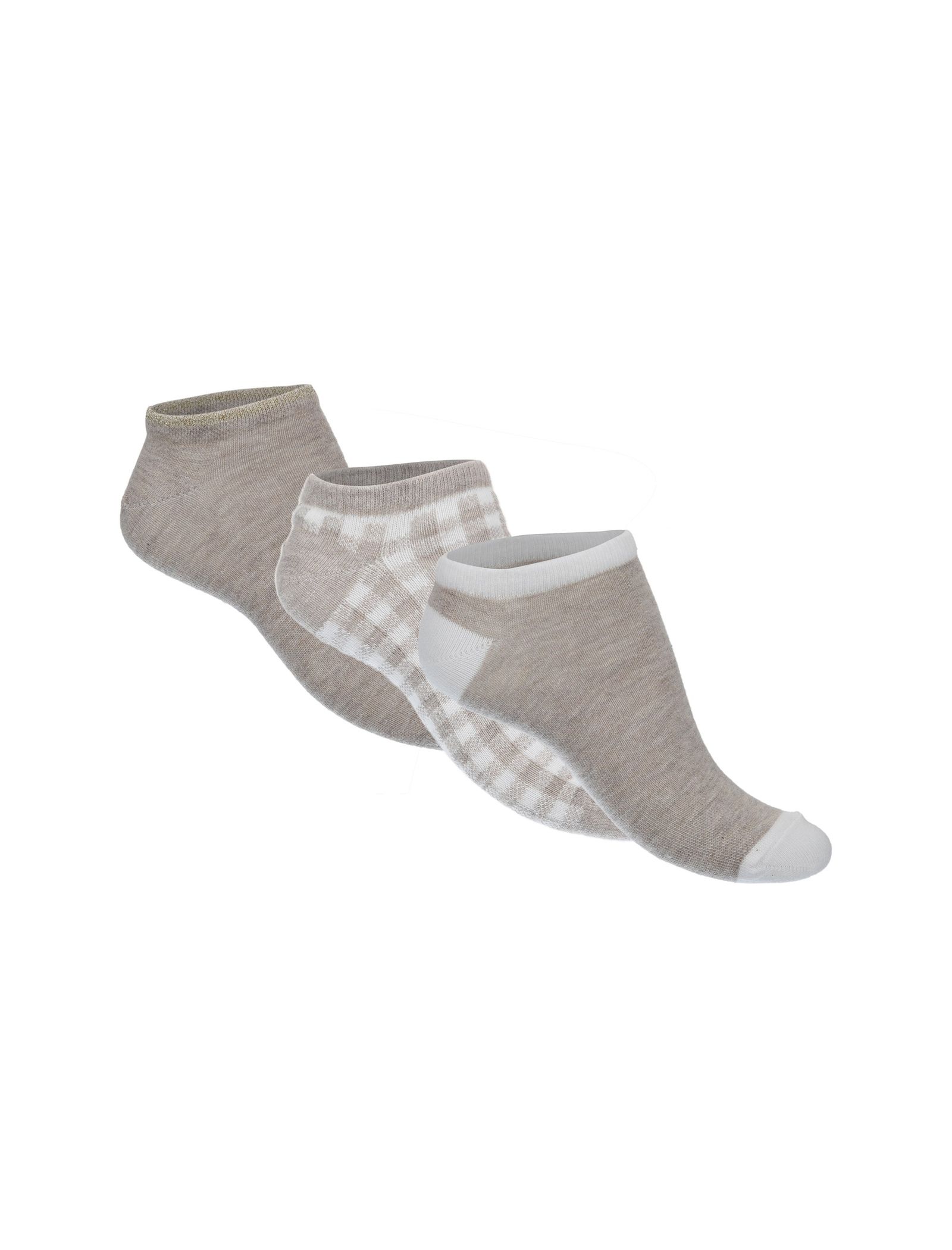 جوراب نخی بدون ساق زنانه بسته 3 عددی - مادام کوکو - سرمه اي/مشکي - 18