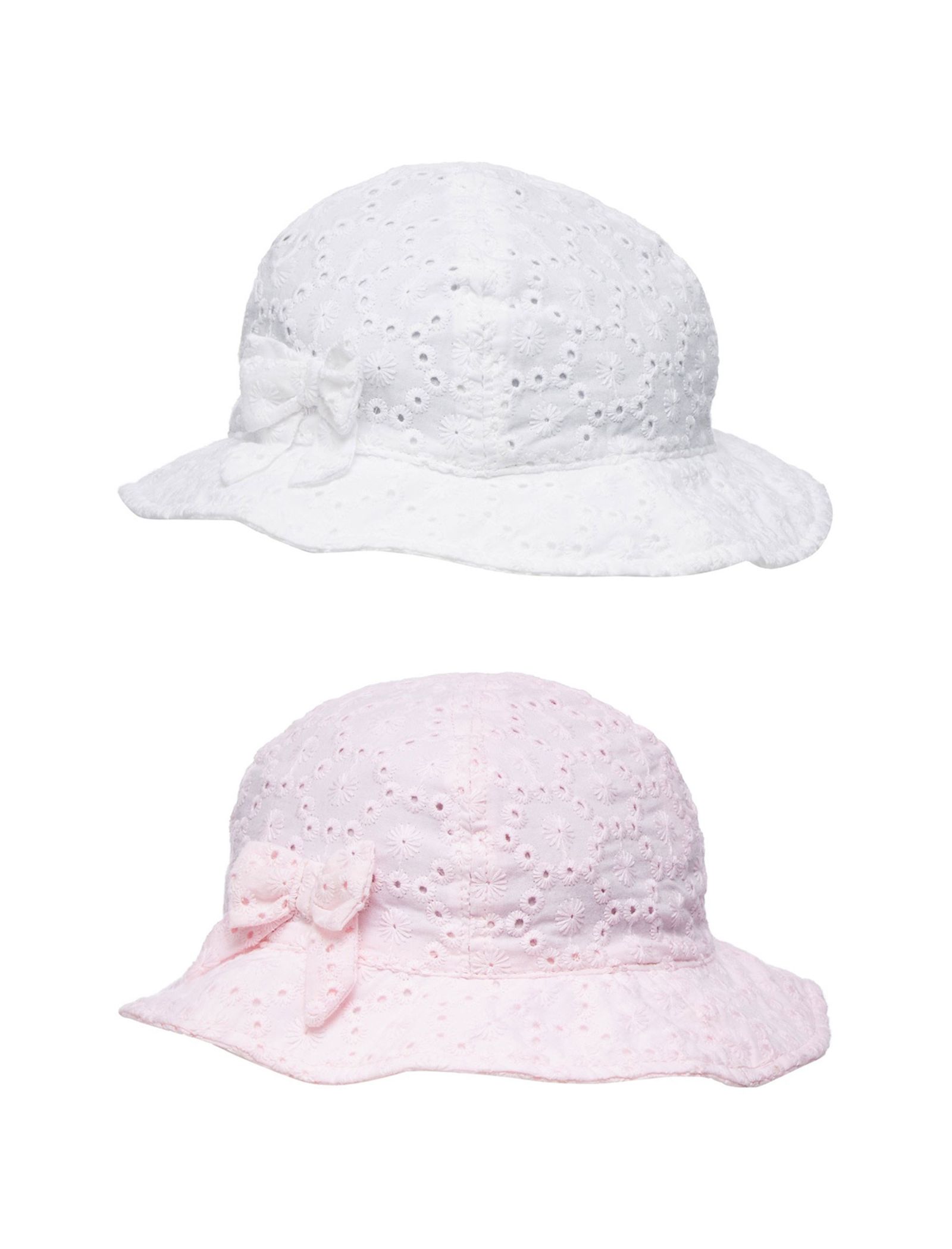 کلاه آفتاب نوزادی دخترانه بسته 2 عددی - بلوزو - سفيد و صورتي - 15