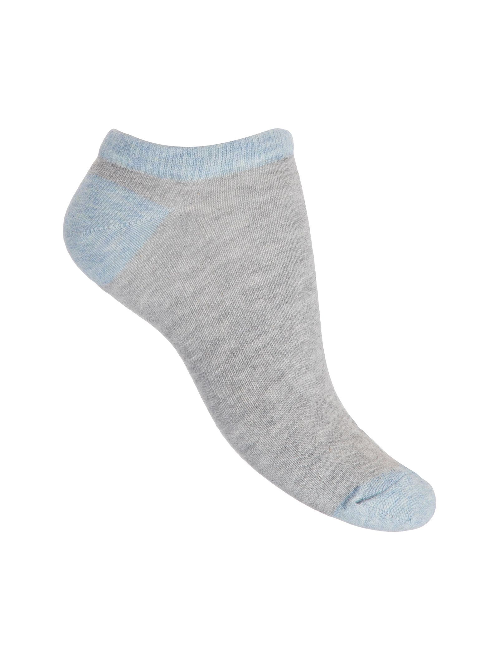 جوراب نخی بدون ساق زنانه بسته 3 عددی - مادام کوکو - سرمه اي/مشکي - 35