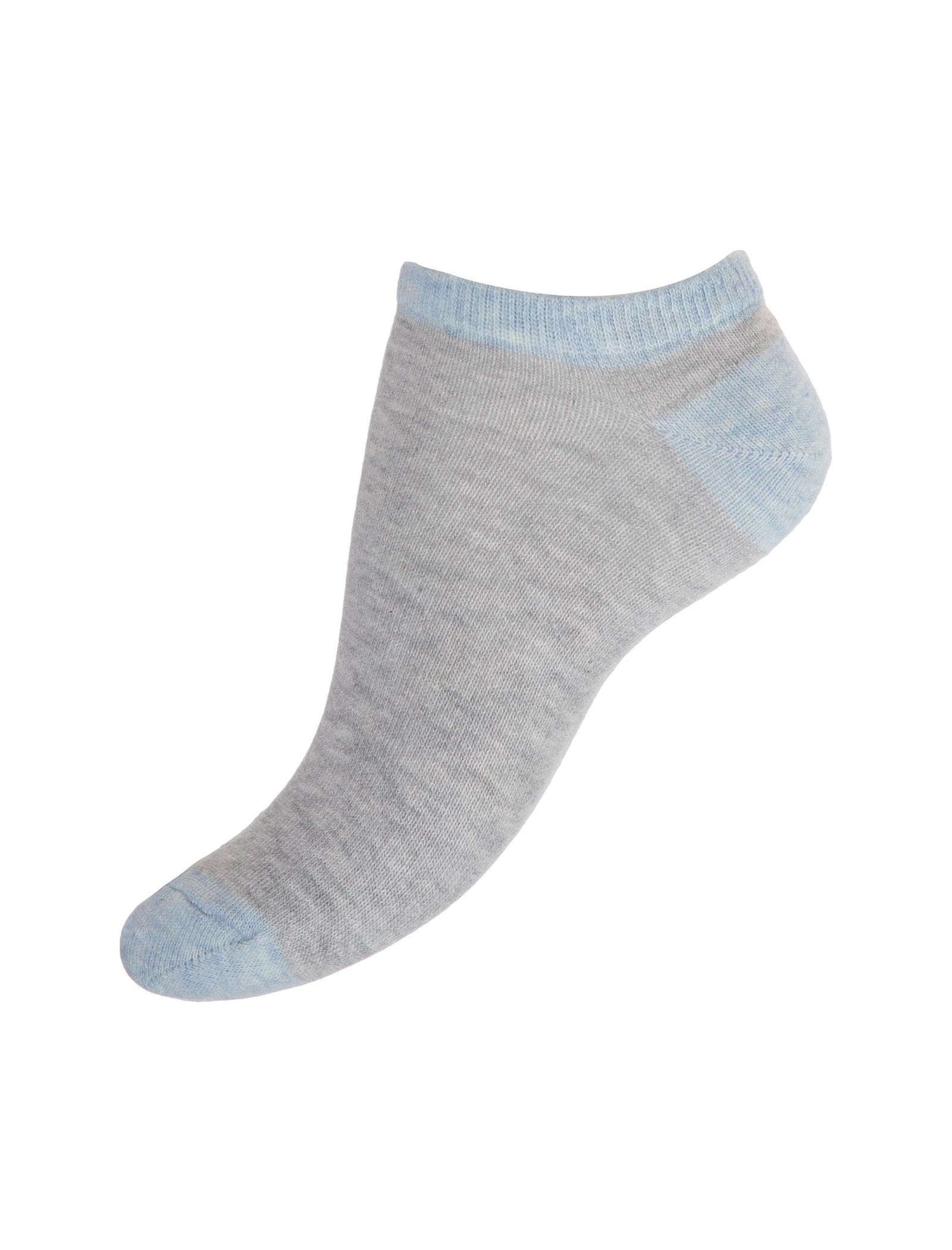 جوراب نخی بدون ساق زنانه بسته 3 عددی - مادام کوکو - سرمه اي/مشکي - 36