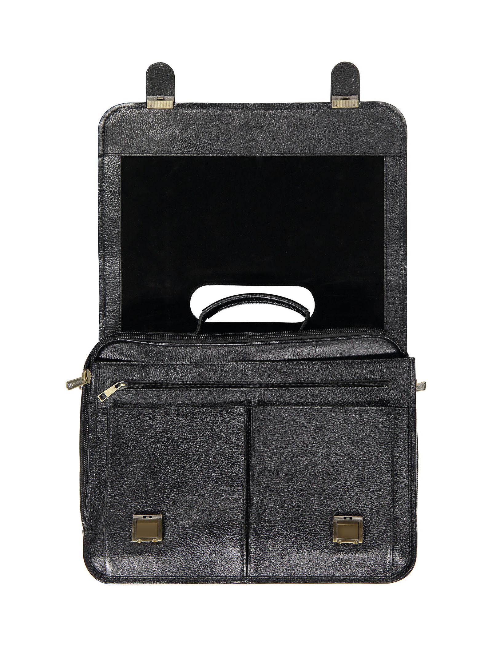 کیف دستی چرم اداری مردانه - شیفر - مشکي - 8