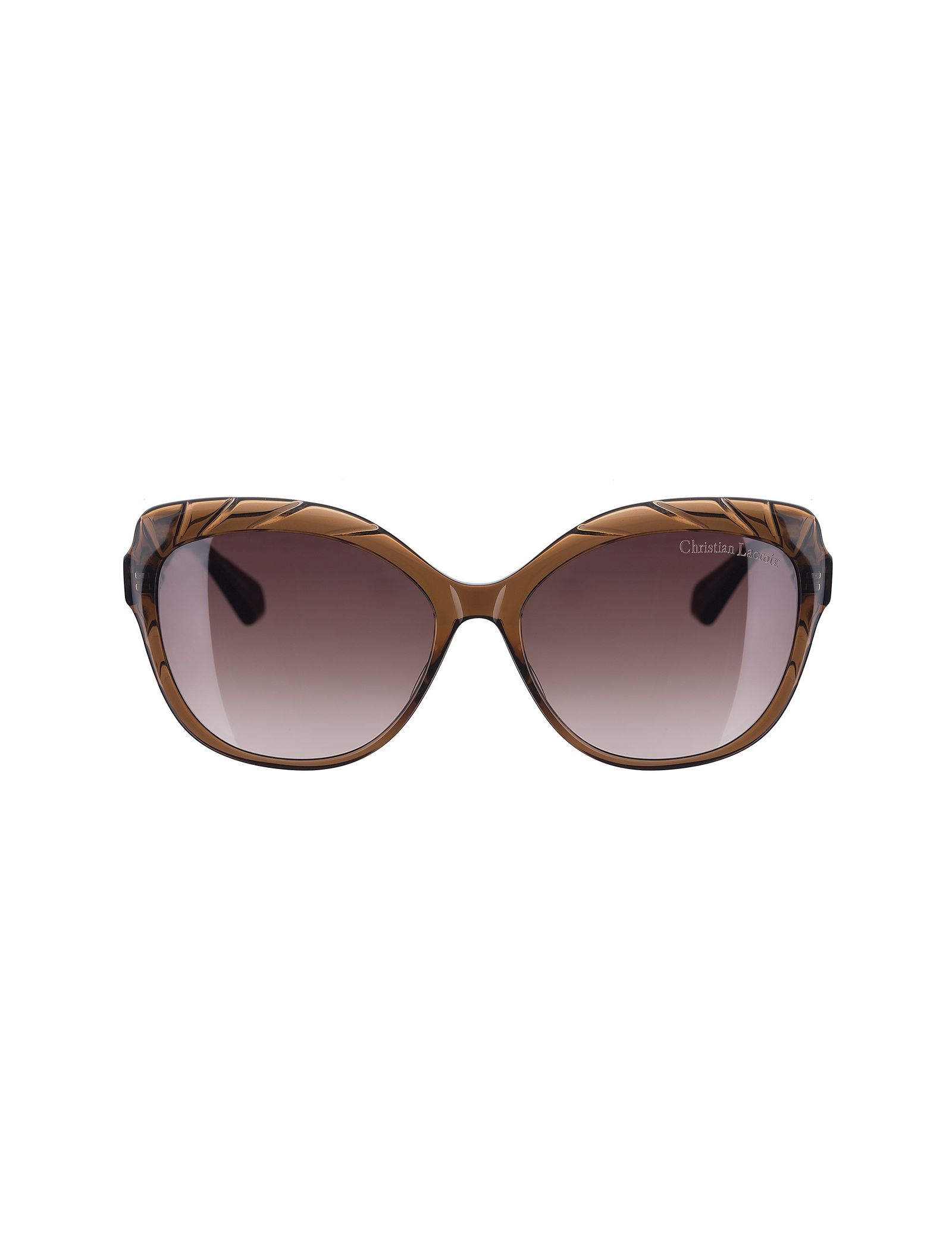 عینک آفتابی پروانه ای زنانه - کریستین لاکروآ - قهوه اي شفاف - 1