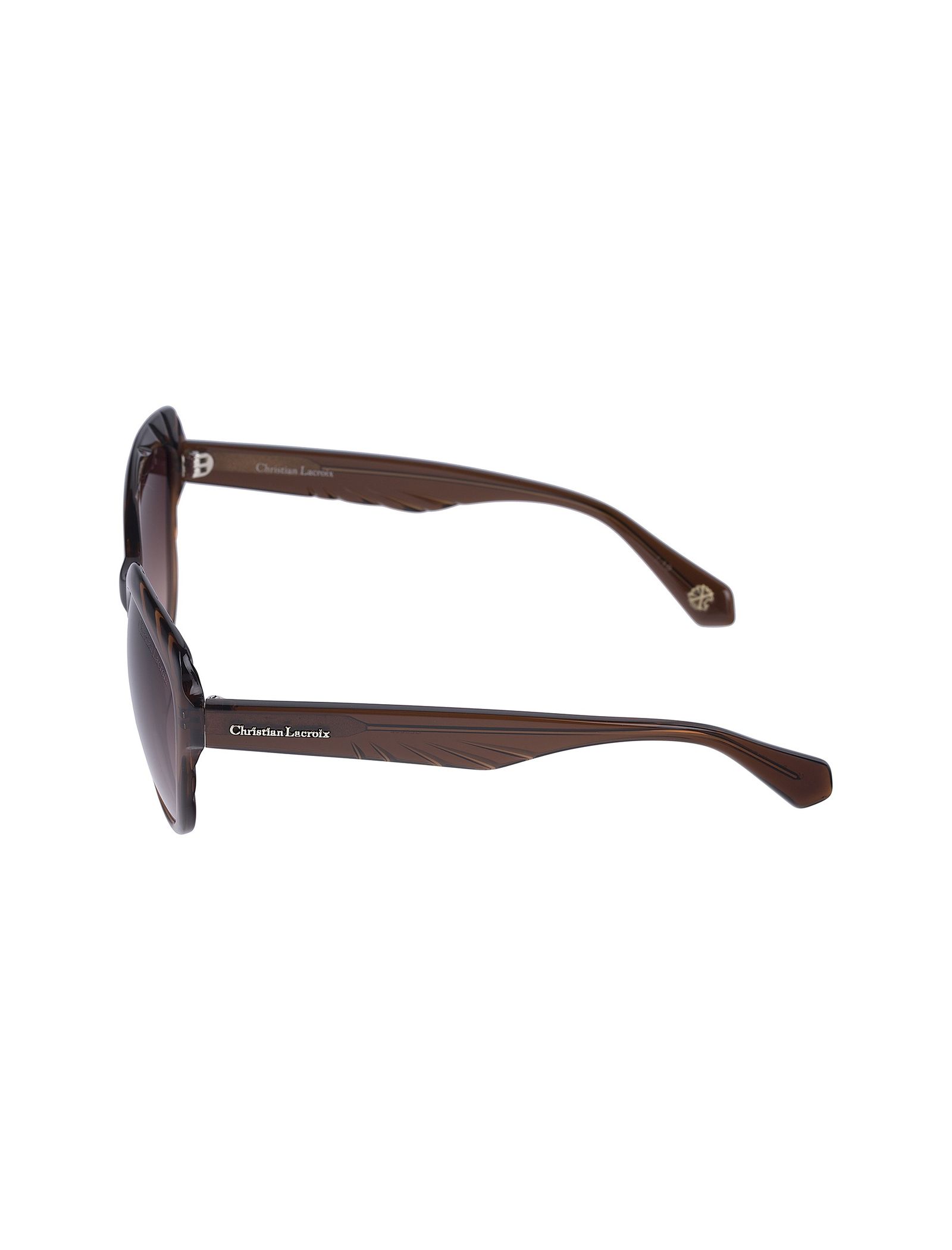 عینک آفتابی پروانه ای زنانه - کریستین لاکروآ - قهوه اي شفاف - 4