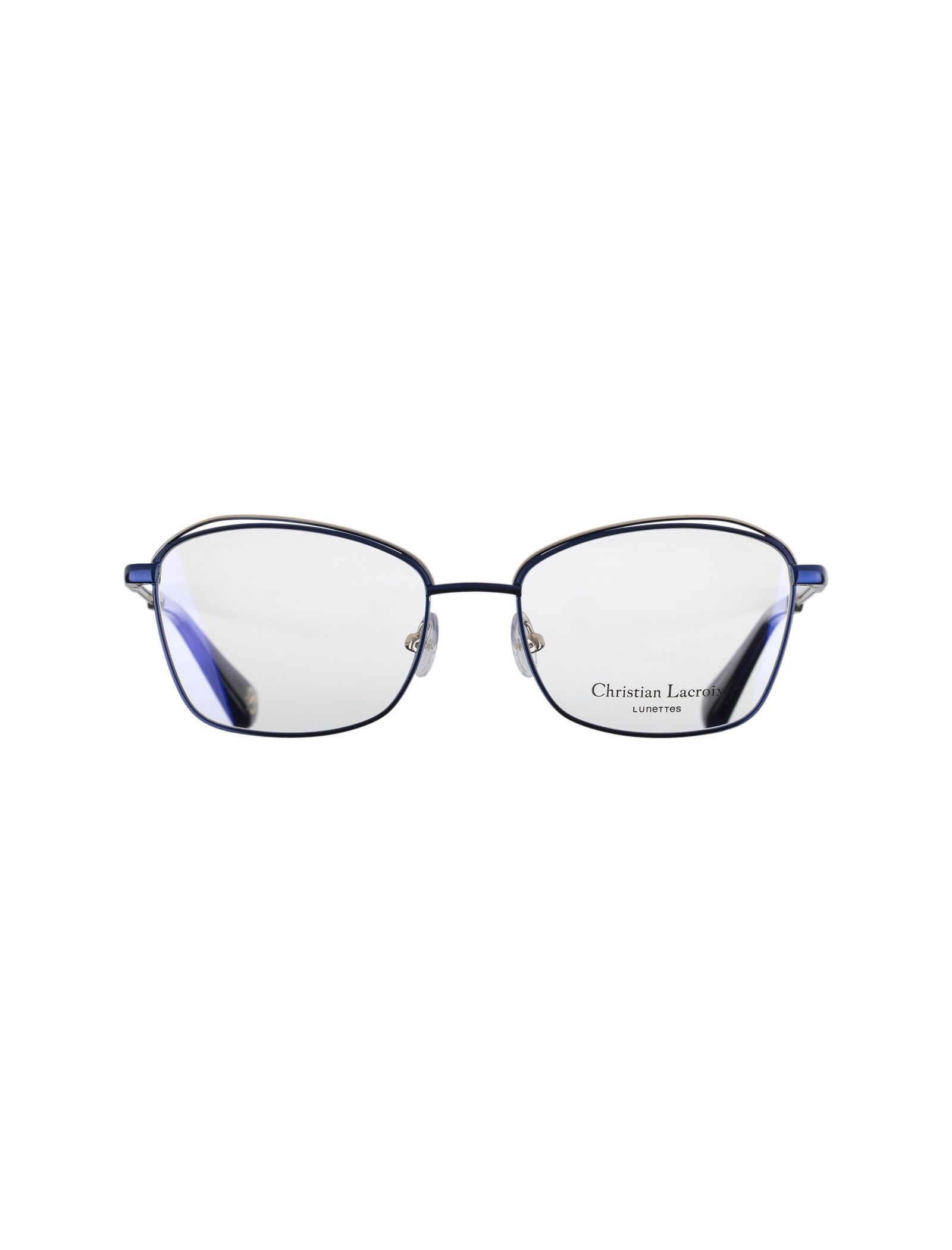 عینک طبی مربعی زنانه - کریستین لاکروآ - آبي و طلايي - 1