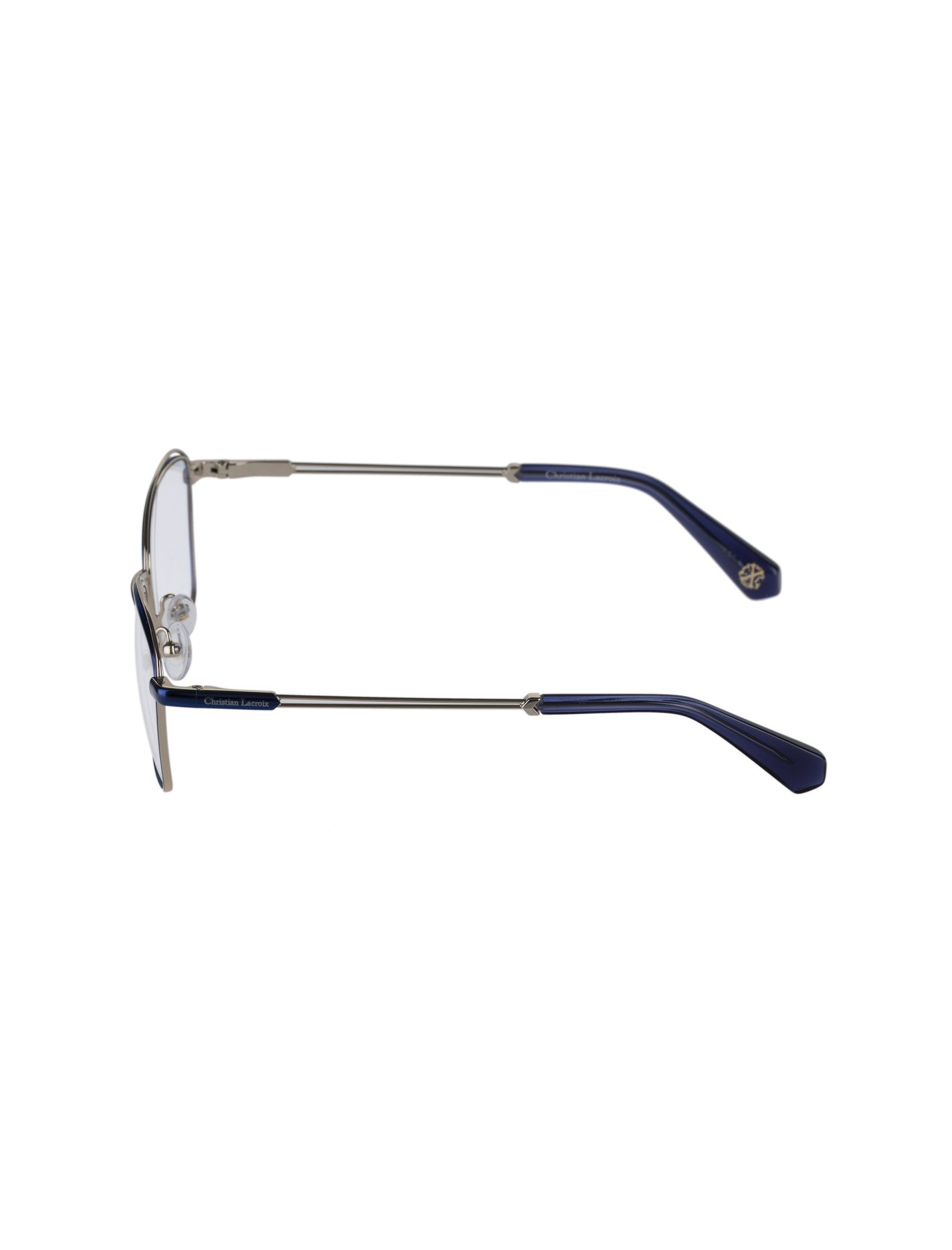عینک طبی مربعی زنانه - کریستین لاکروآ - آبي و طلايي - 4