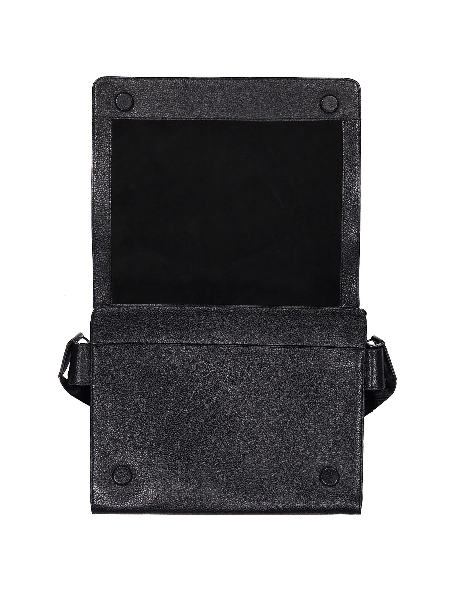 کیف دوشی چرم اداری مردانه - چرم مشهد - مشکي - 7