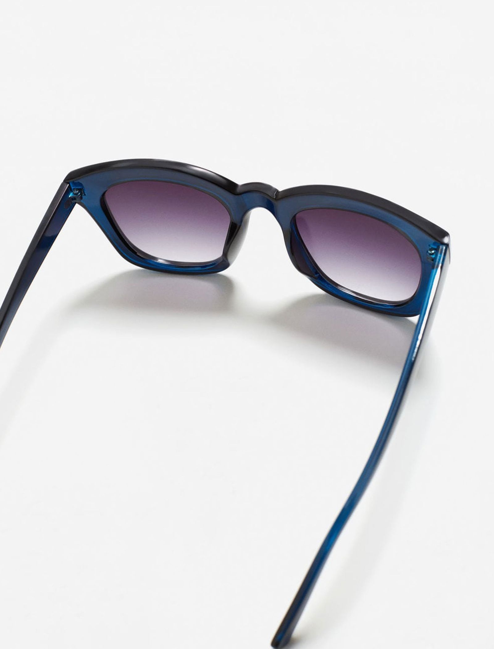 عینک آفتابی مربعی زنانه - مانگو - آبي نفتي - 4