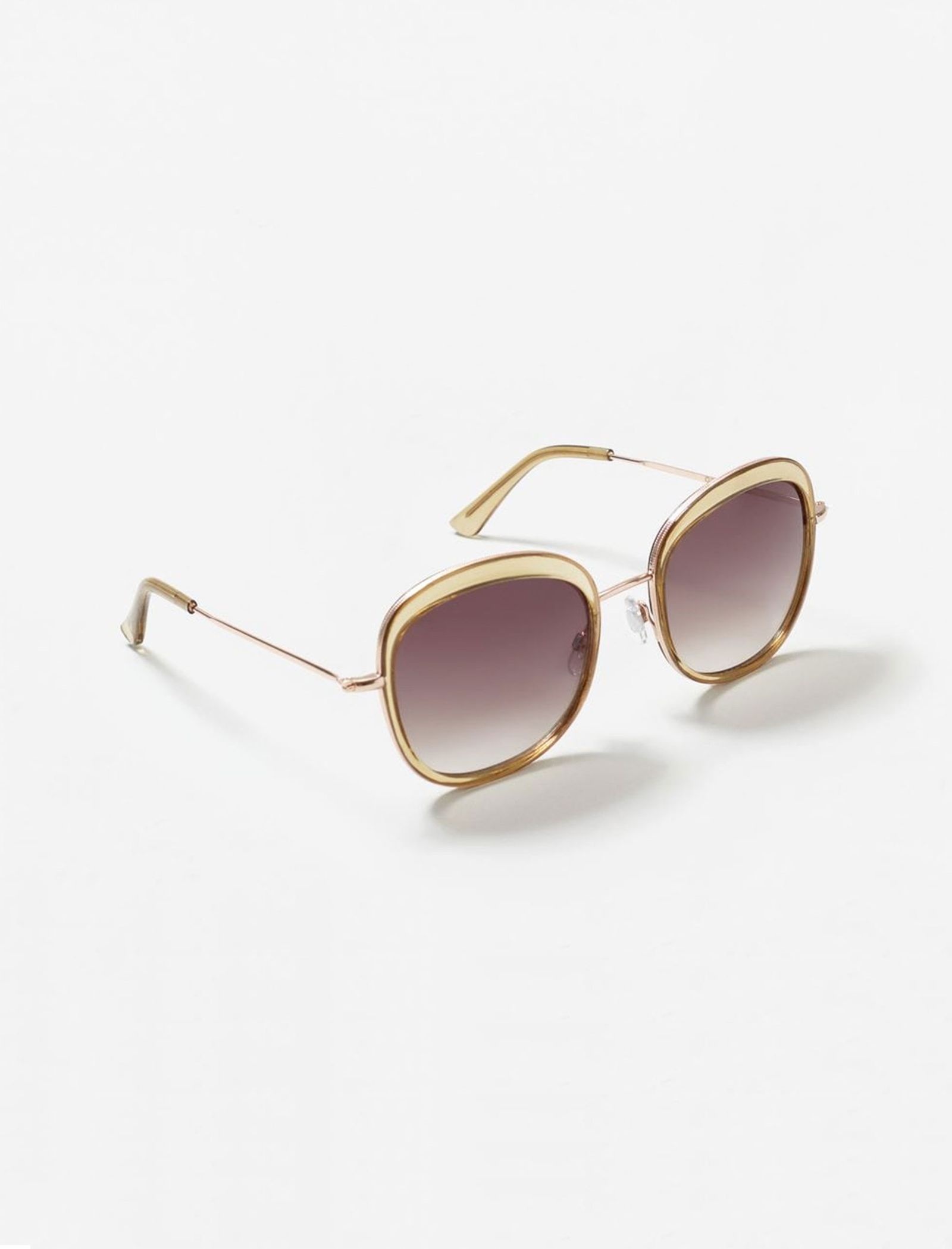 عینک آفتابی مربعی زنانه - مانگو - طلايي - 3