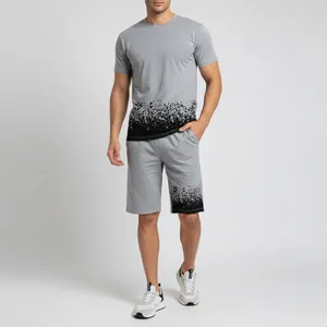 ست تی شرت و شلوارک مردانه مدل انتزاعی A31