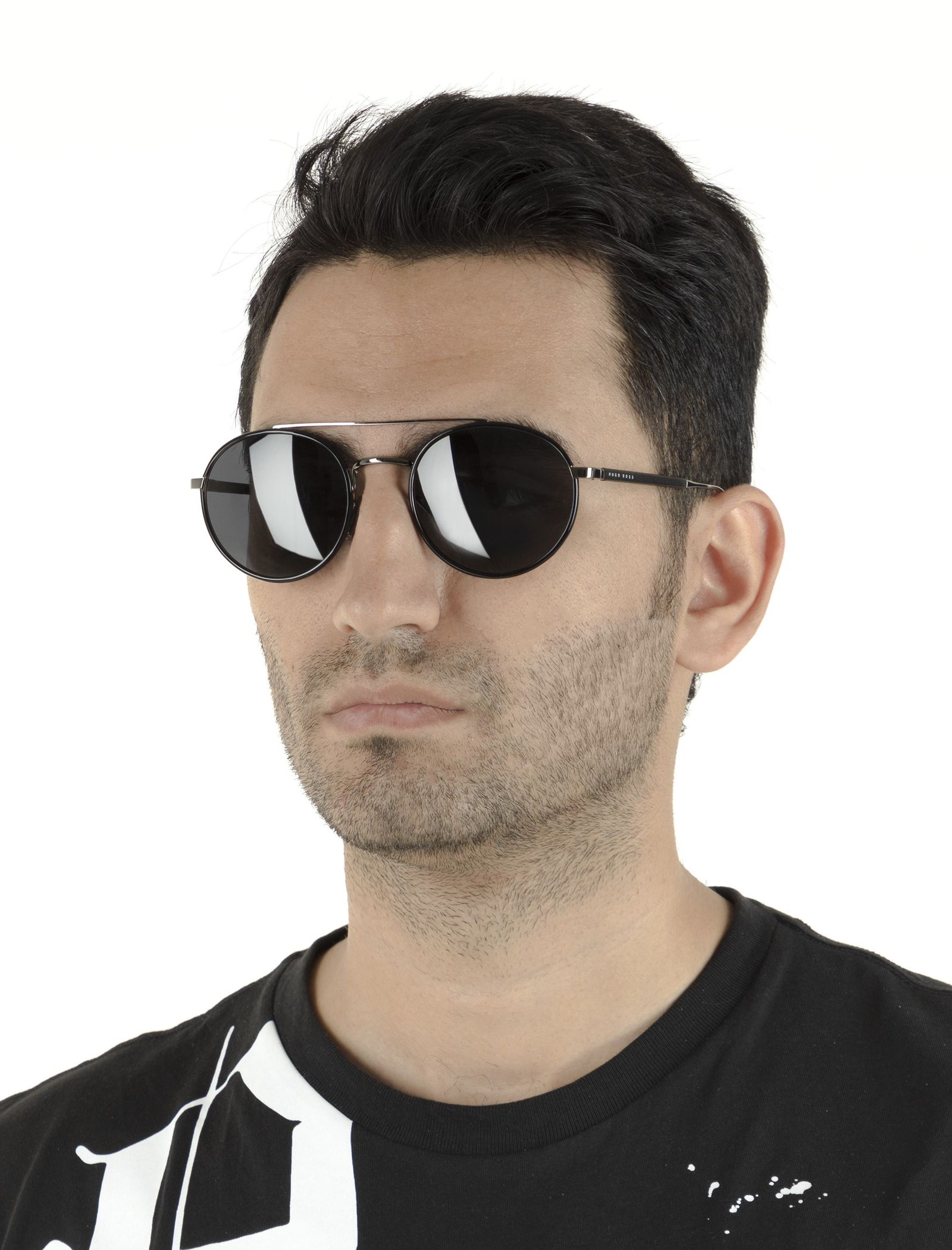 عینک آفتابی گرد مردانه - باس - مشکي - 9