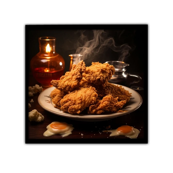 تابلو نوری بکلیت طرح فست فود و مرغ سوخاری مدل B-MID-16957