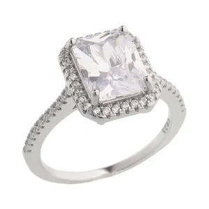 انگشتر نقره زنانه مدل Square 049