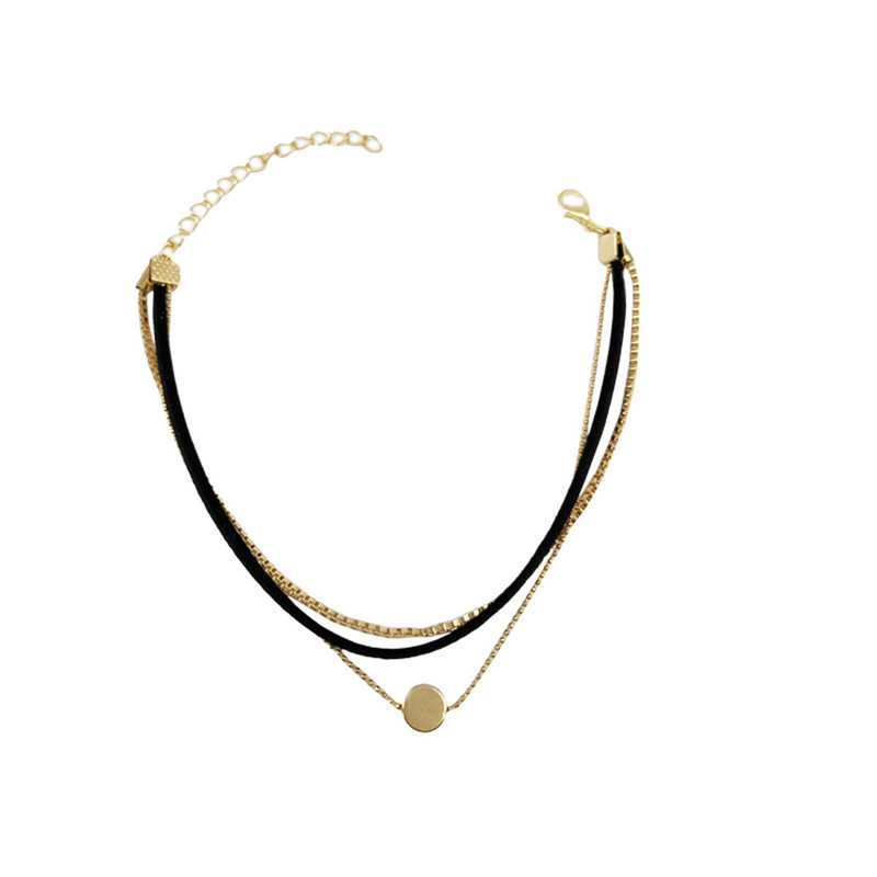 پابند کیدتونز مدل چرم و زنجیر کد KBF-002-2 رنگ مشکی